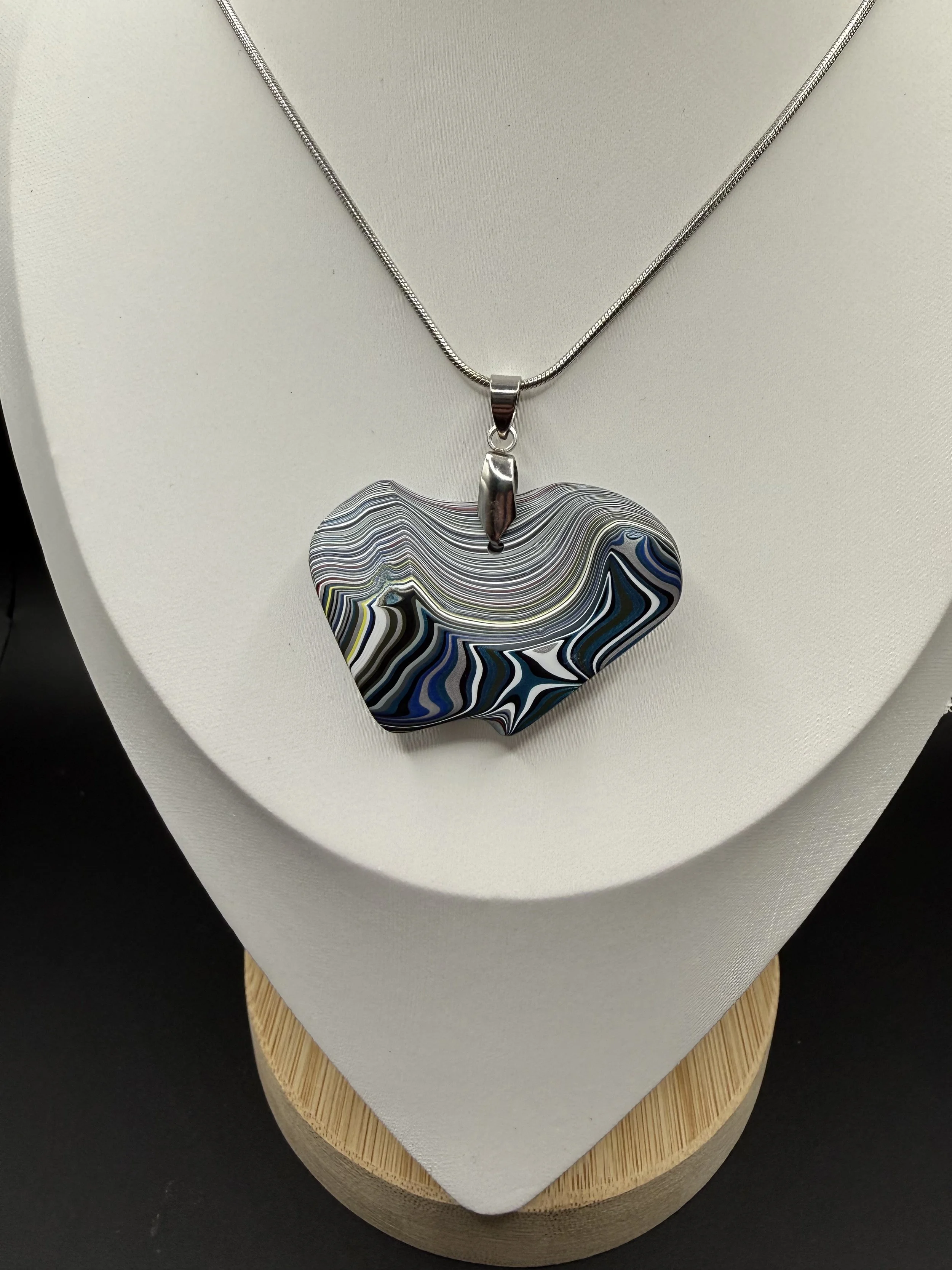 Feel The Groove Handcrafted Jeep Fordite Pendant Necklace