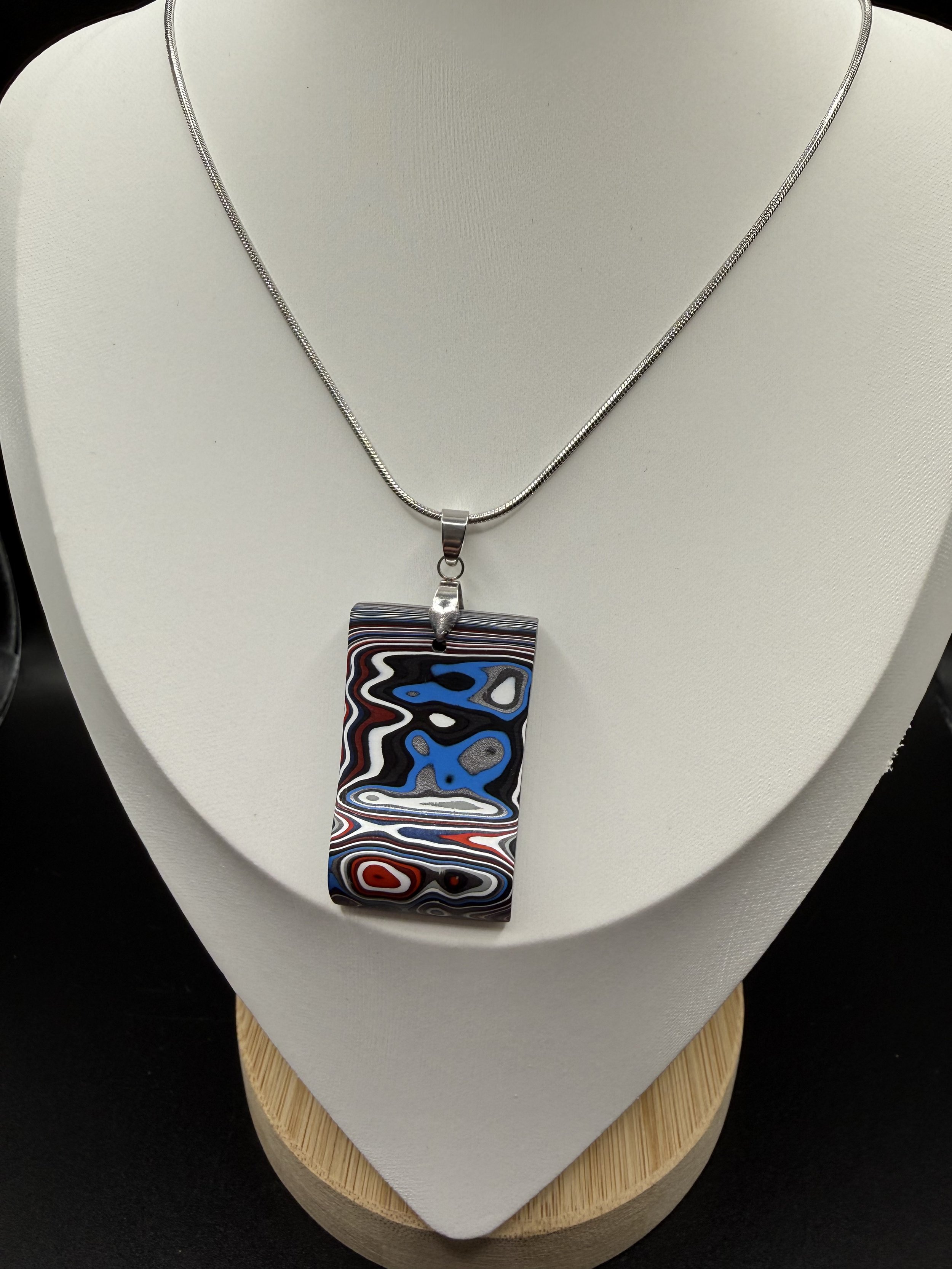 Paint The Way Handcrafted Jeep Fordite Pendant Necklace