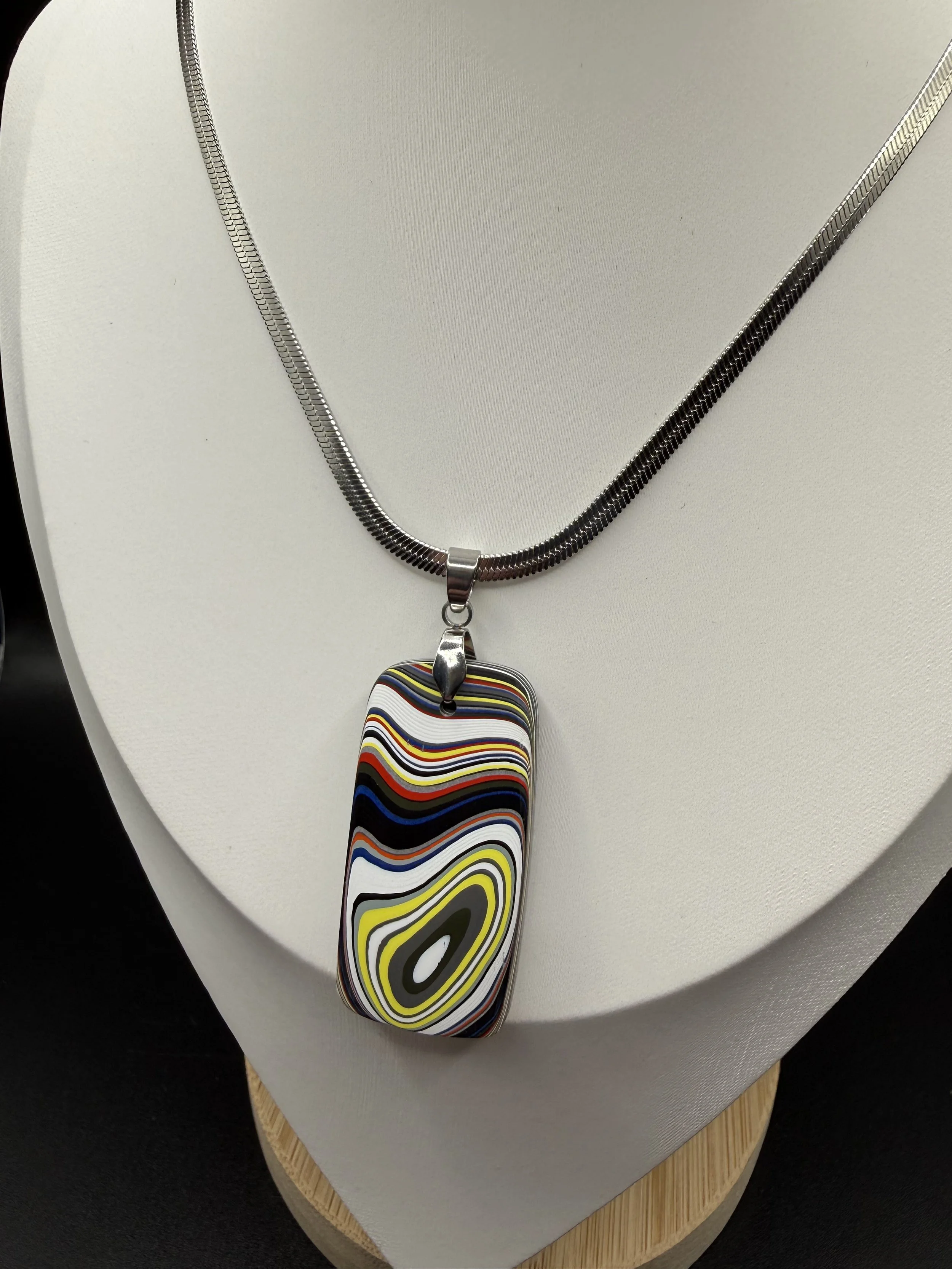 See You Later Handcrafted Jeep Fordite Pendant Necklace