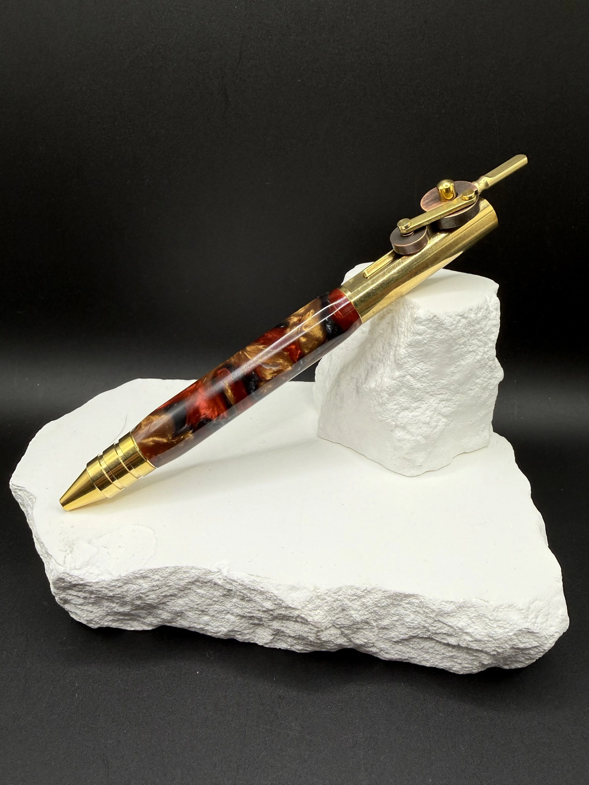 Emberforge™ Handcrafted Acrylic Piston Ballpoint pen