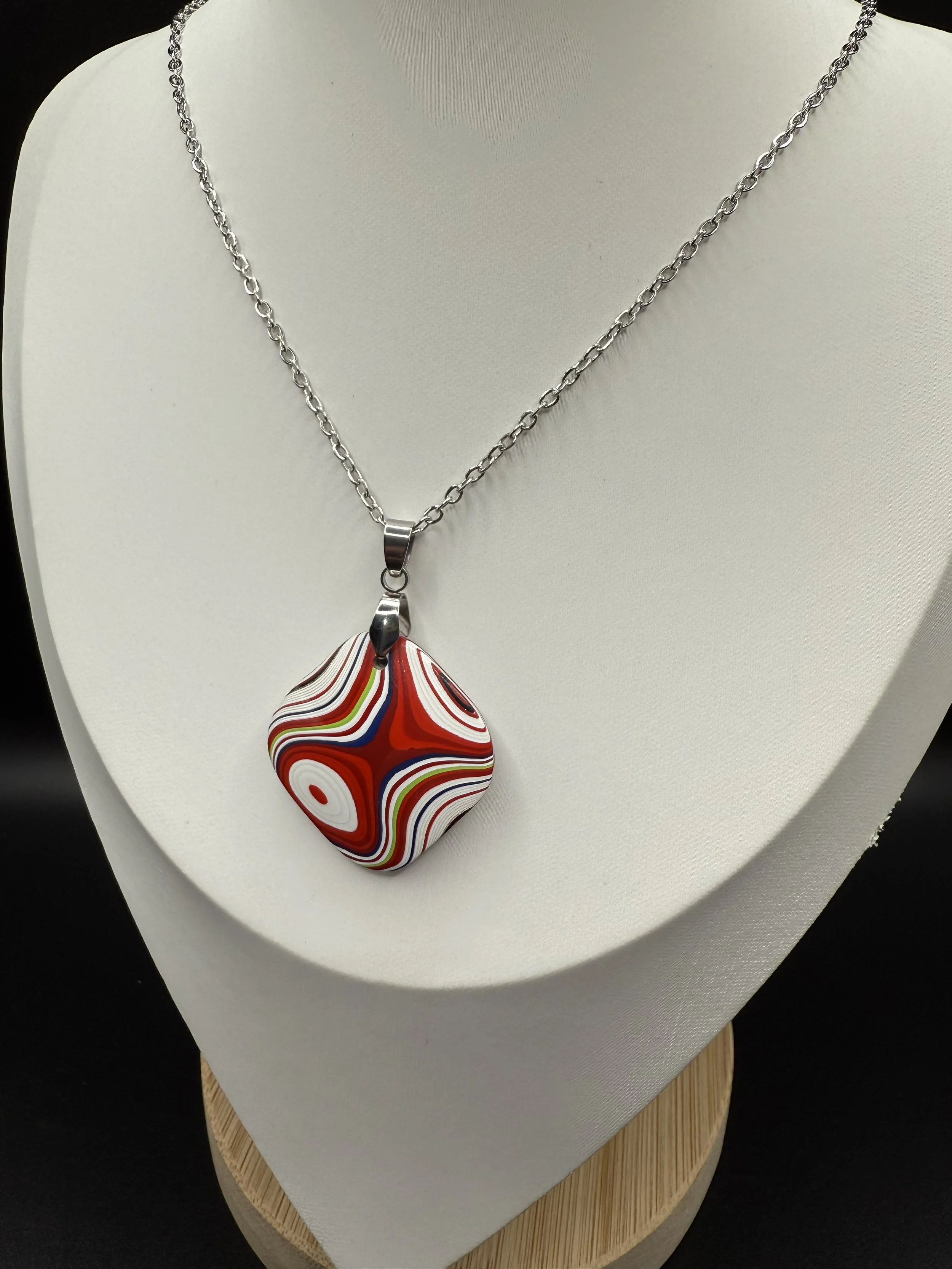 Simply Marbelous Handcrafted Jeep Fordite Pendant Necklace