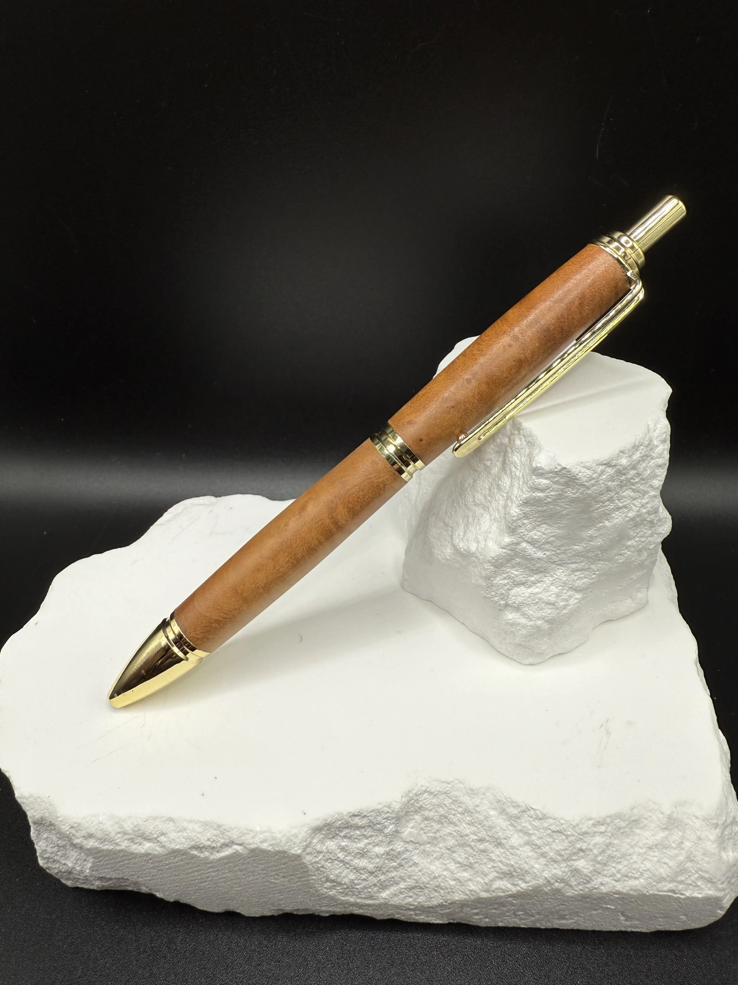Madrone Burl Slimline Pro EDC Click Ballpoint pen