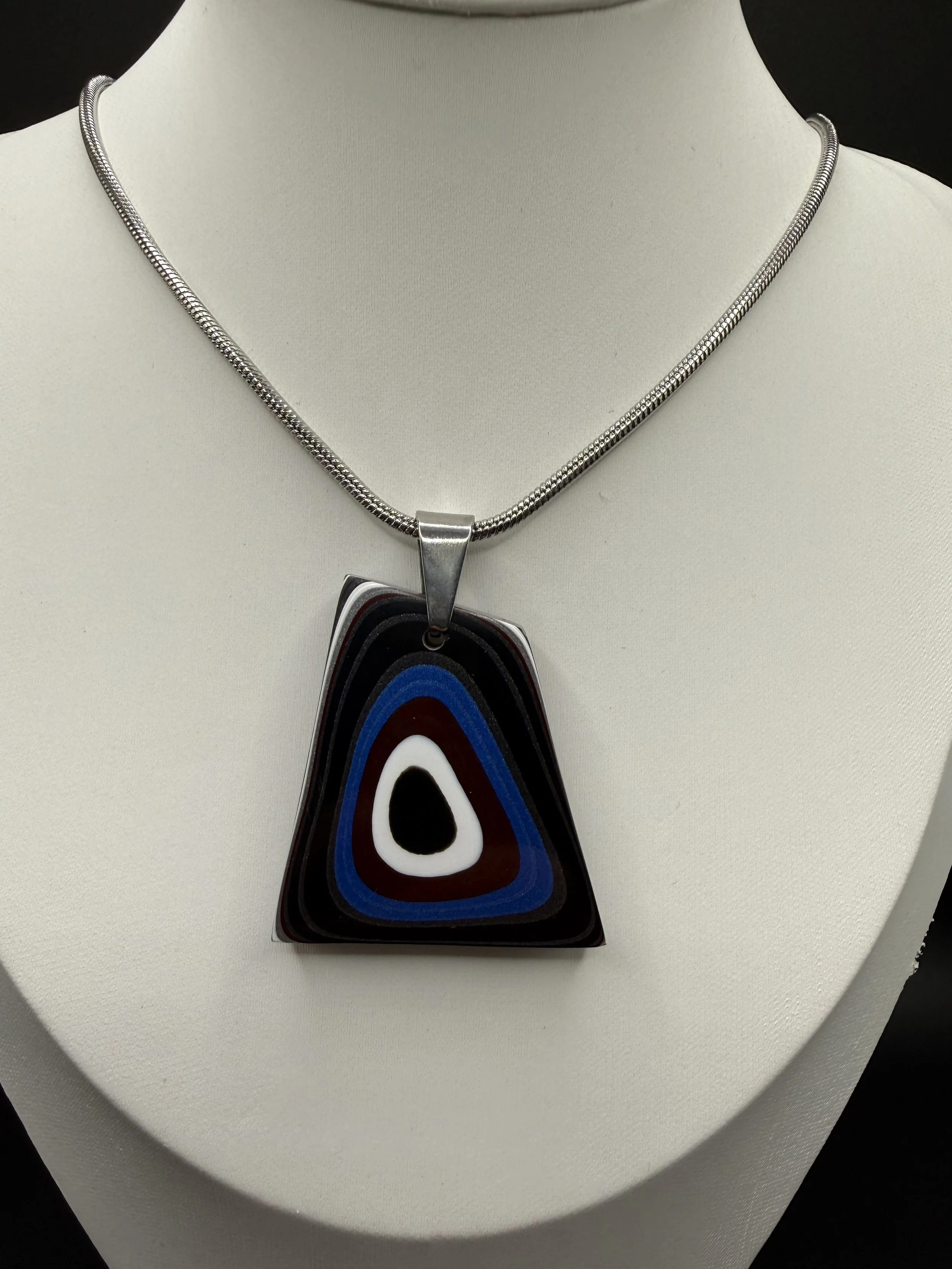Tough Territory™ Handcrafted Dodge Ram Truck Fordite Reversible Pendant Necklace .jpeg