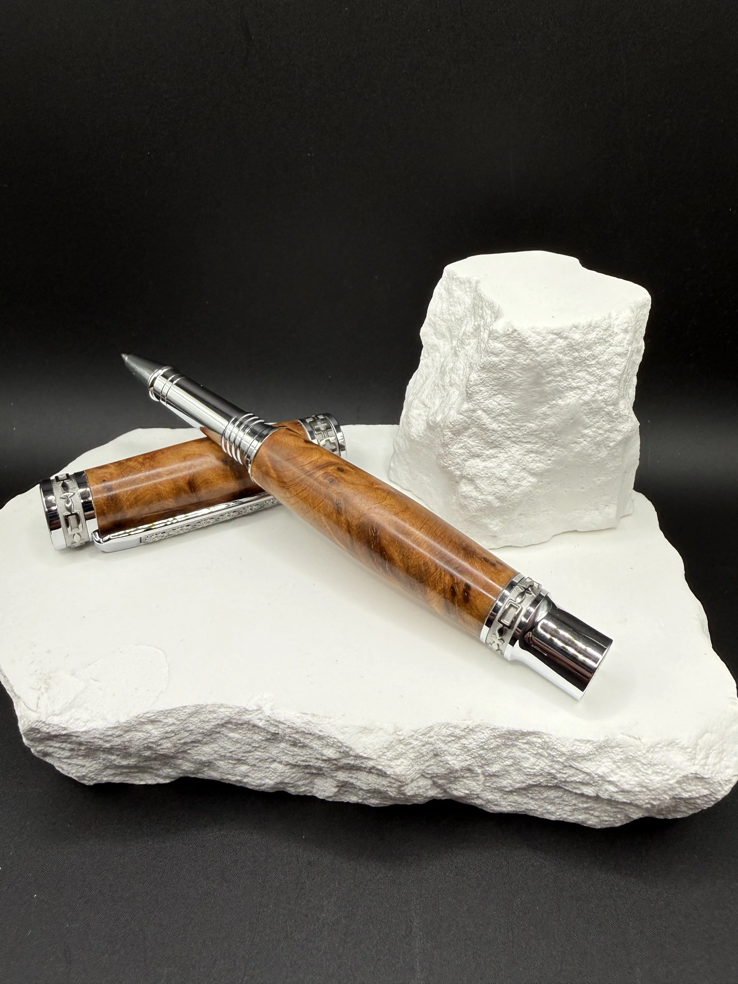 Emperor’s Élan™ Thuya Burl Handcrafted Jr. Emperor Rollerball pen.jpeg