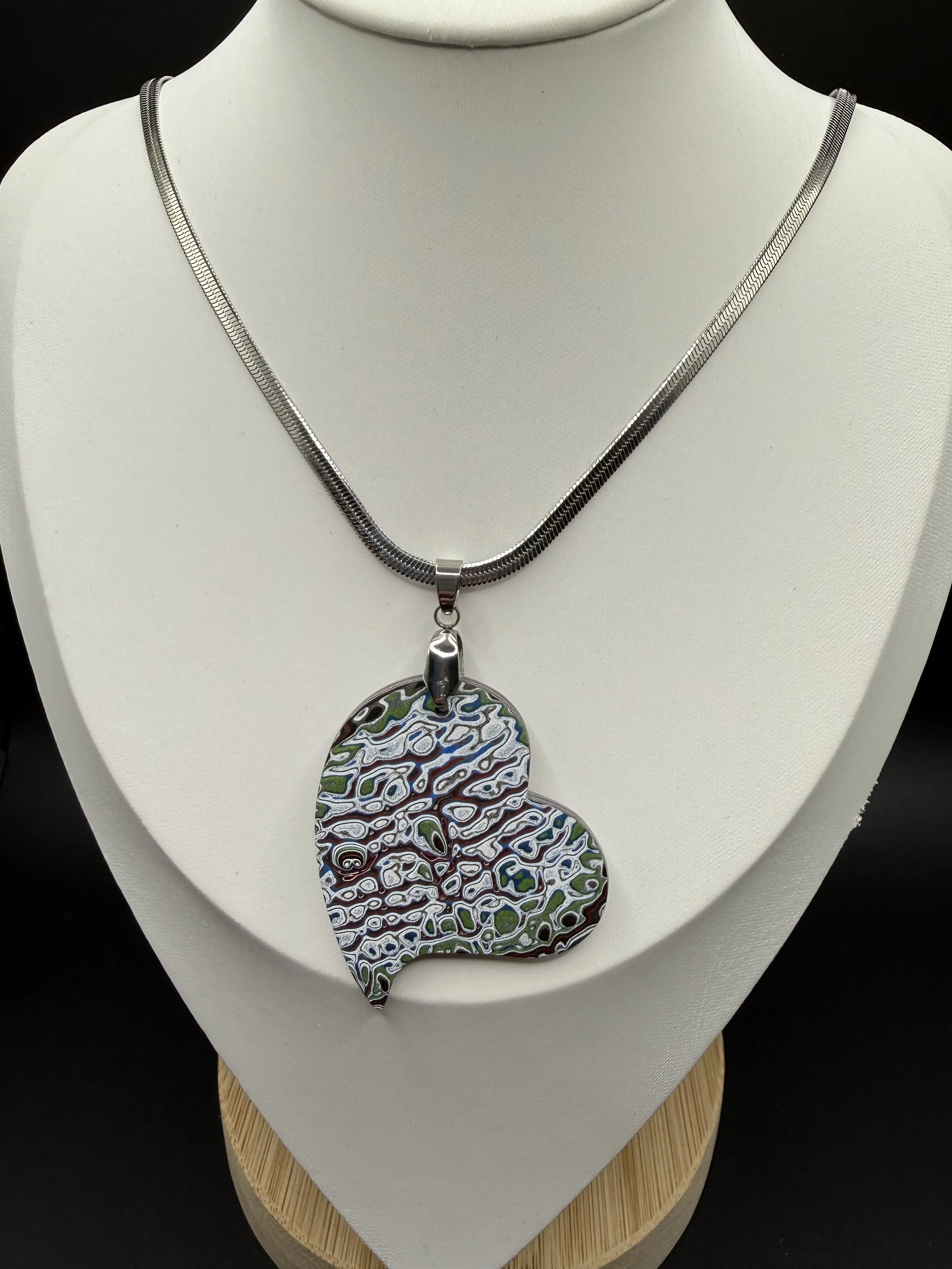 Viper's Kiss Handcrafted Jeep Fordite Pendant Necklace.jpeg