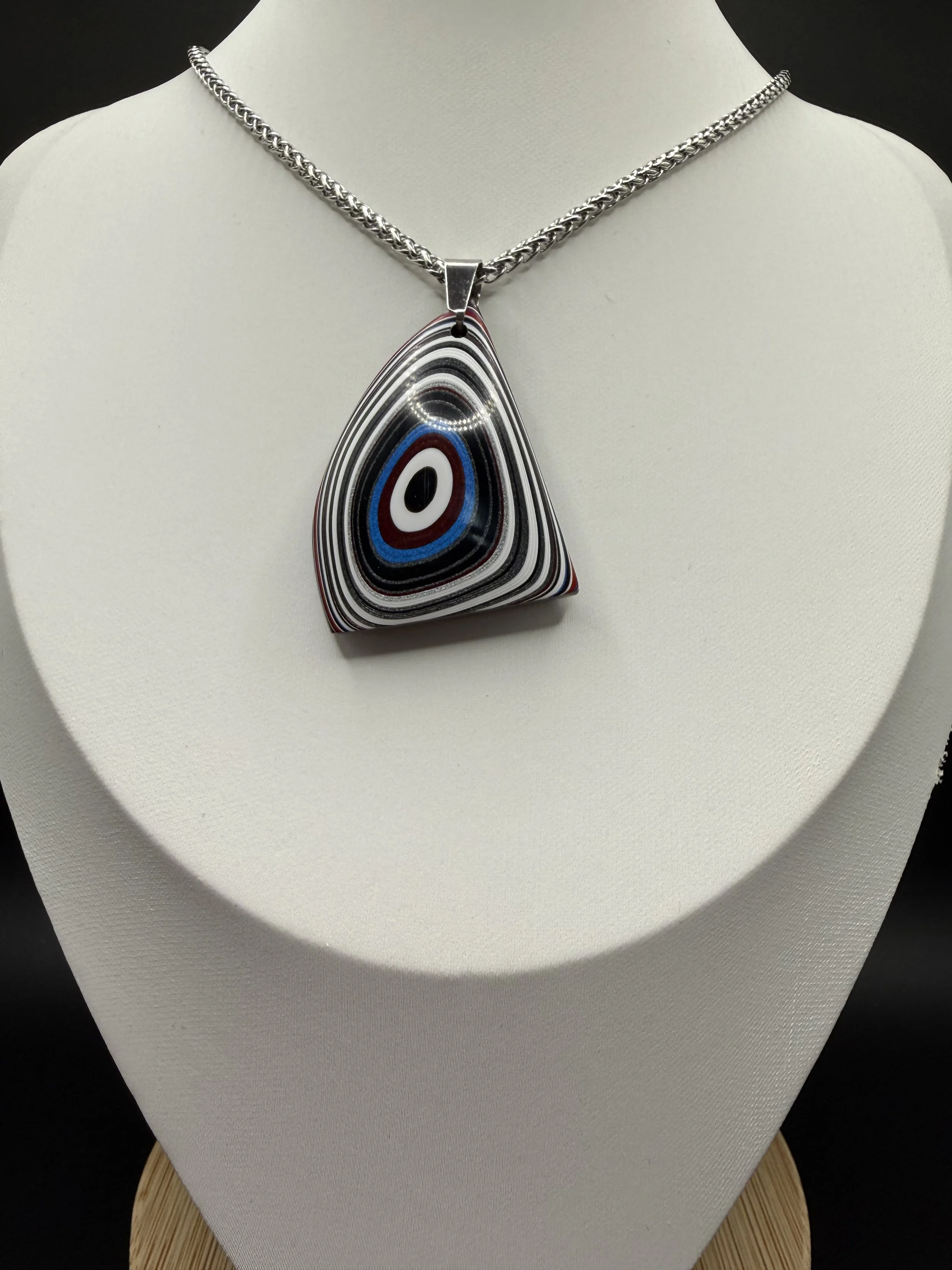 Tough Target™ Handcrafted Dodge Ram Truck Fordite Reversible Pendant Necklace .jpeg