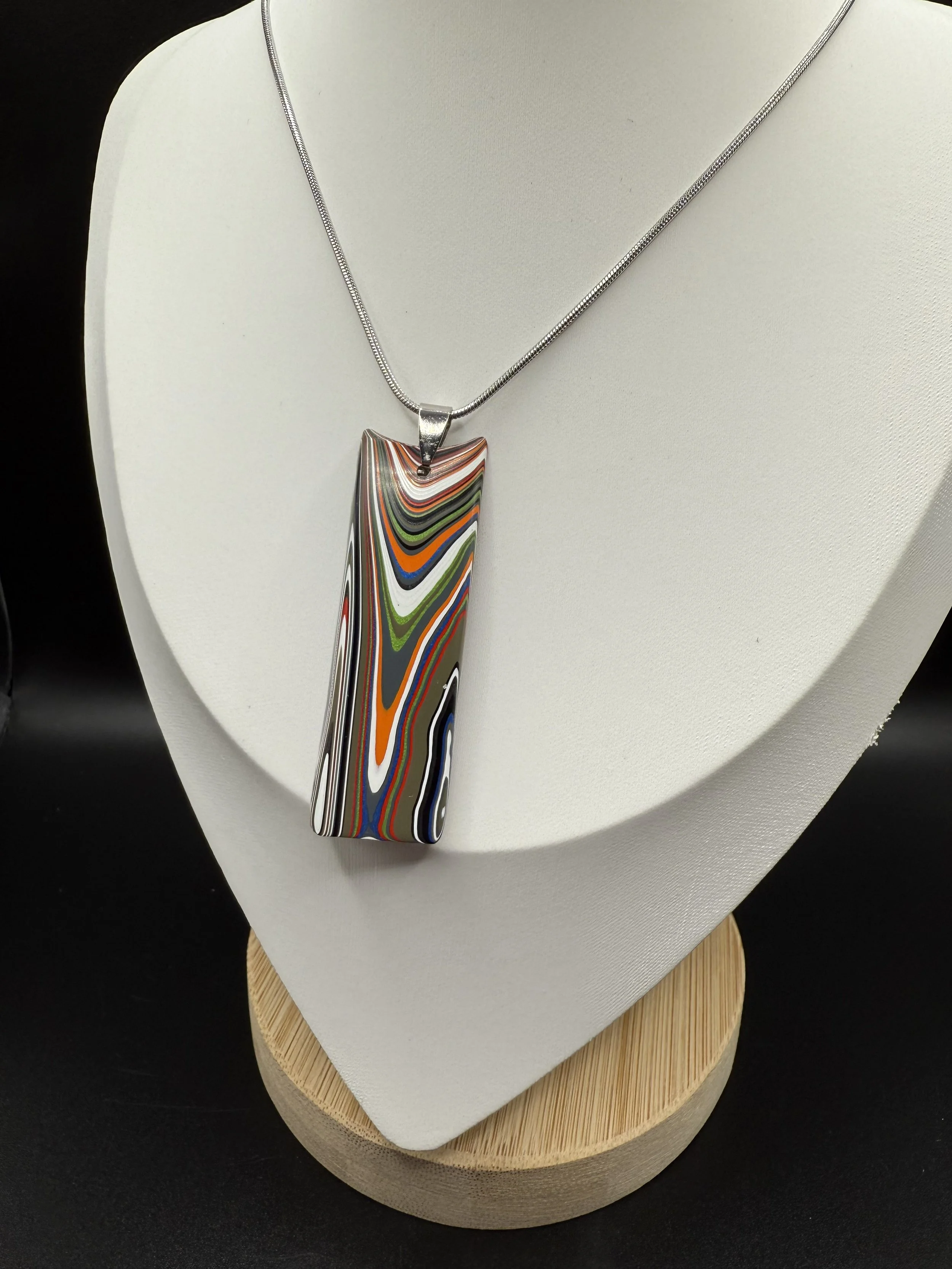 The Fenders Edge Handcrafted Jeep Fordite Pendant Necklace