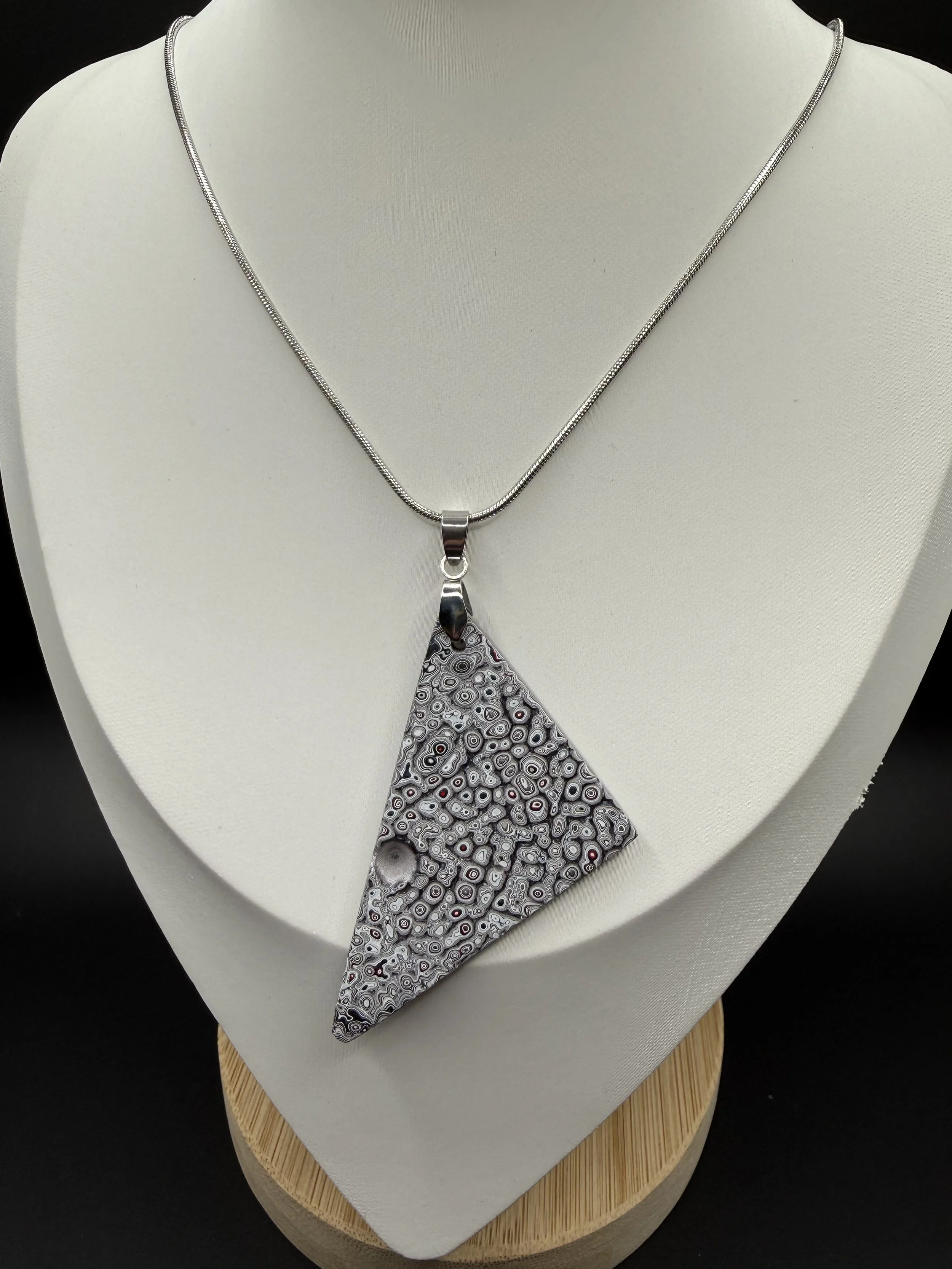 Pony Up Handcrafted Ford Mustang Fordite Pendant Necklace