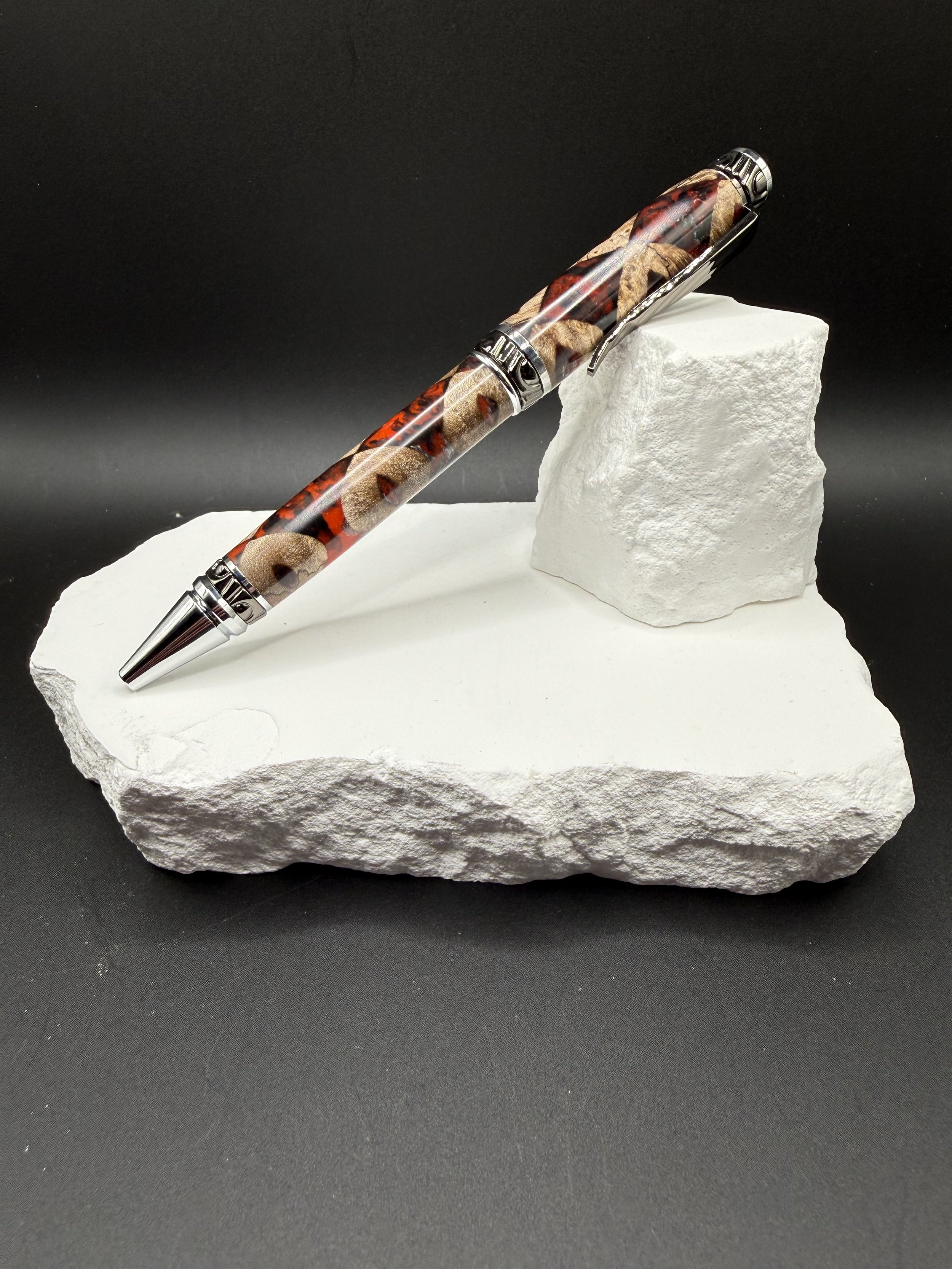 Inferno Current Spalted Maple Burl Hybrid Cigar Ballpoint pen.jpeg
