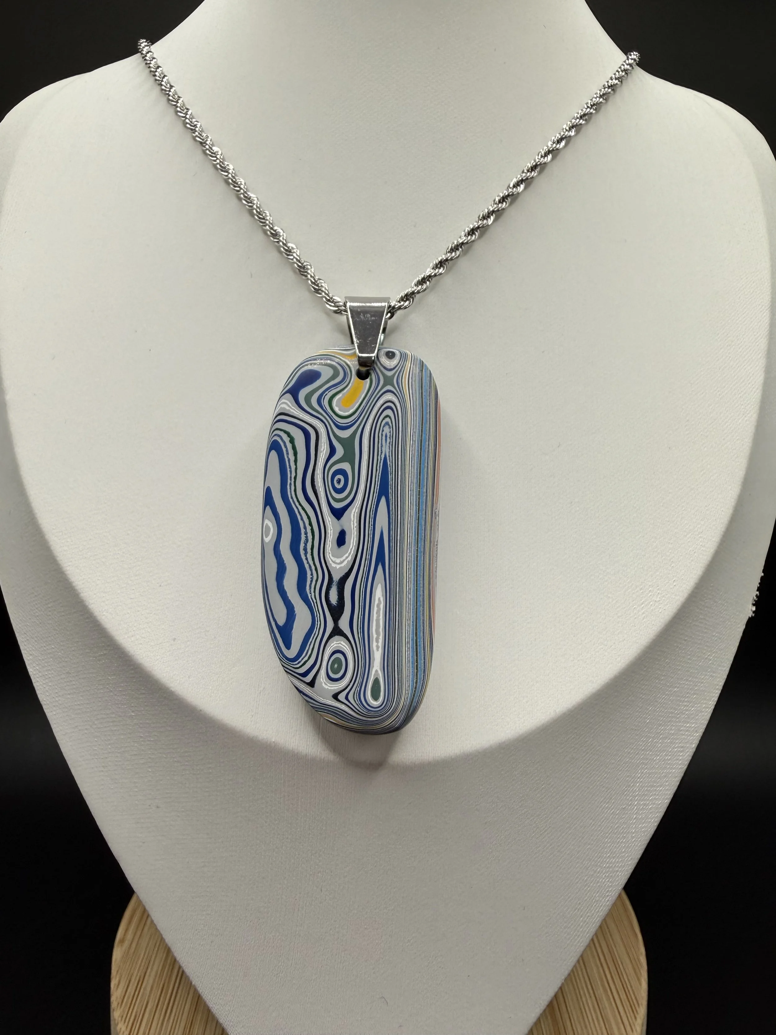 Blue Ridge Rhapsody™ Handcrafted Garbage Truck Fordite Pendant Necklace.jpeg