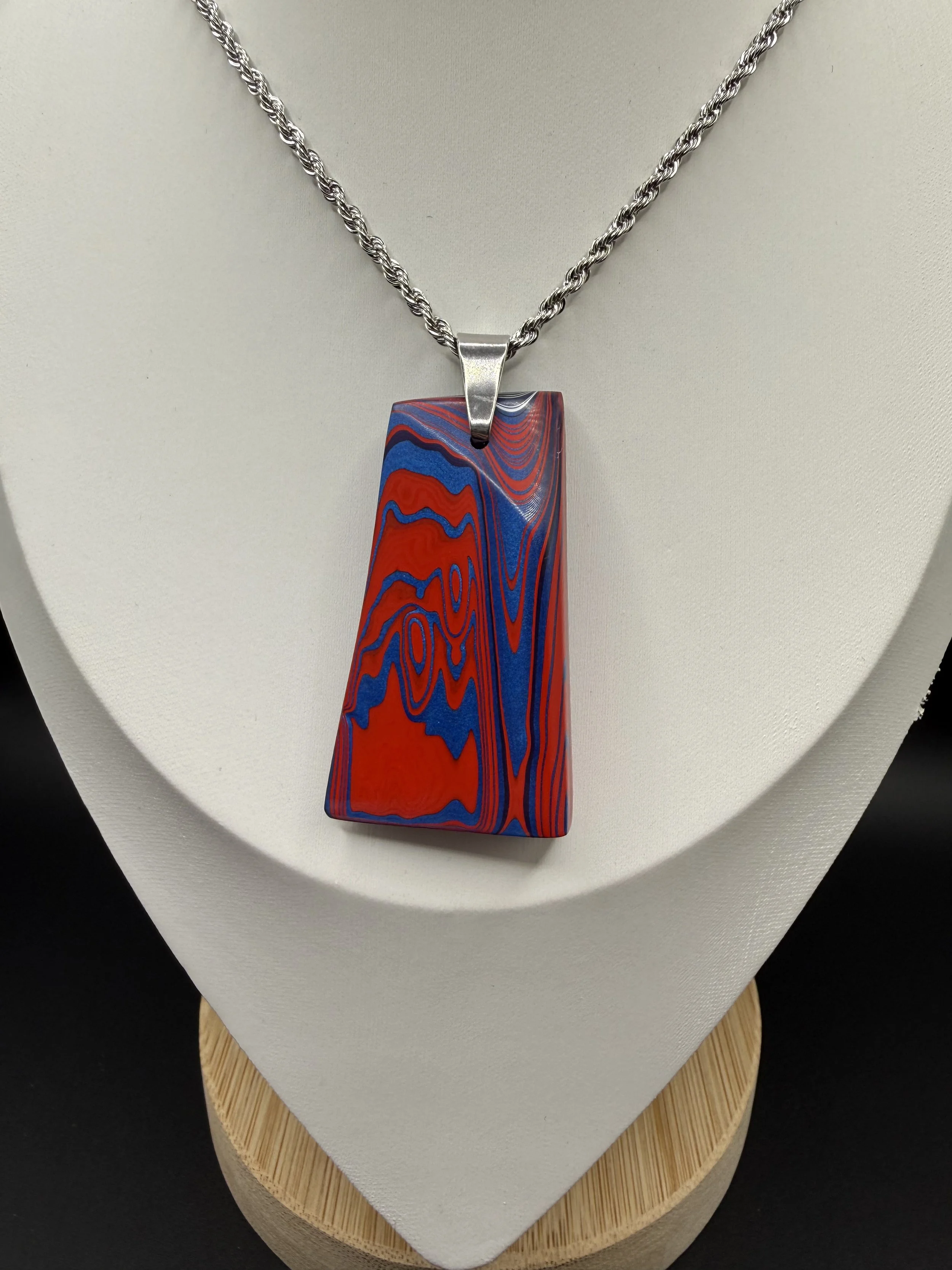 Crossroads™ Handcrafted Jeep Renegade Fordite Reversible Pendant Necklace