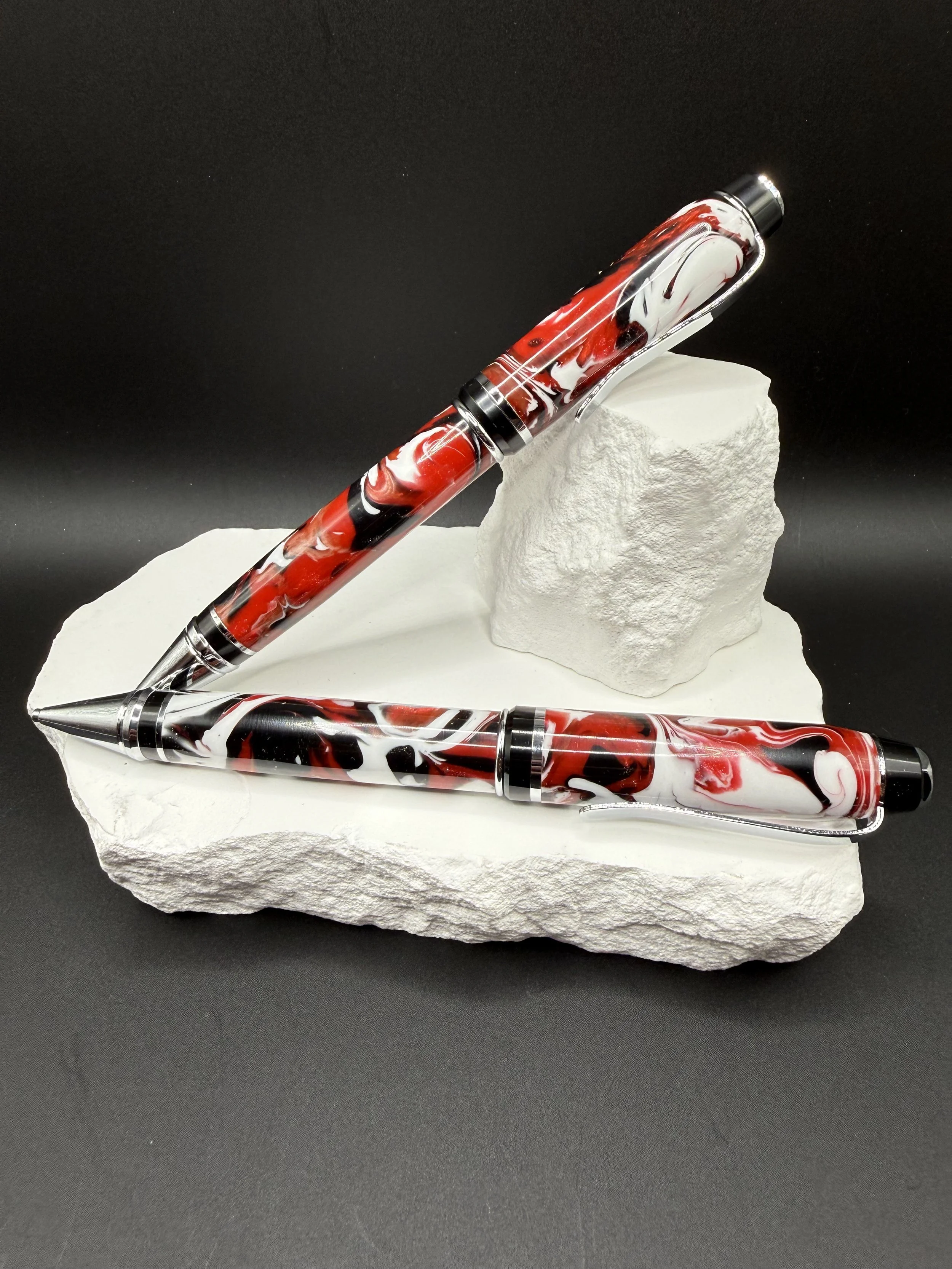 High Roller Handcrafted Acrylic Cigar Ballpoint Pen and Pencil Set