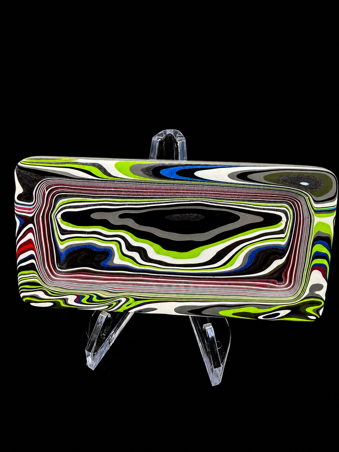 Chromatic Cascade™ Handcrafted Jeep Fordite Artisan Tray