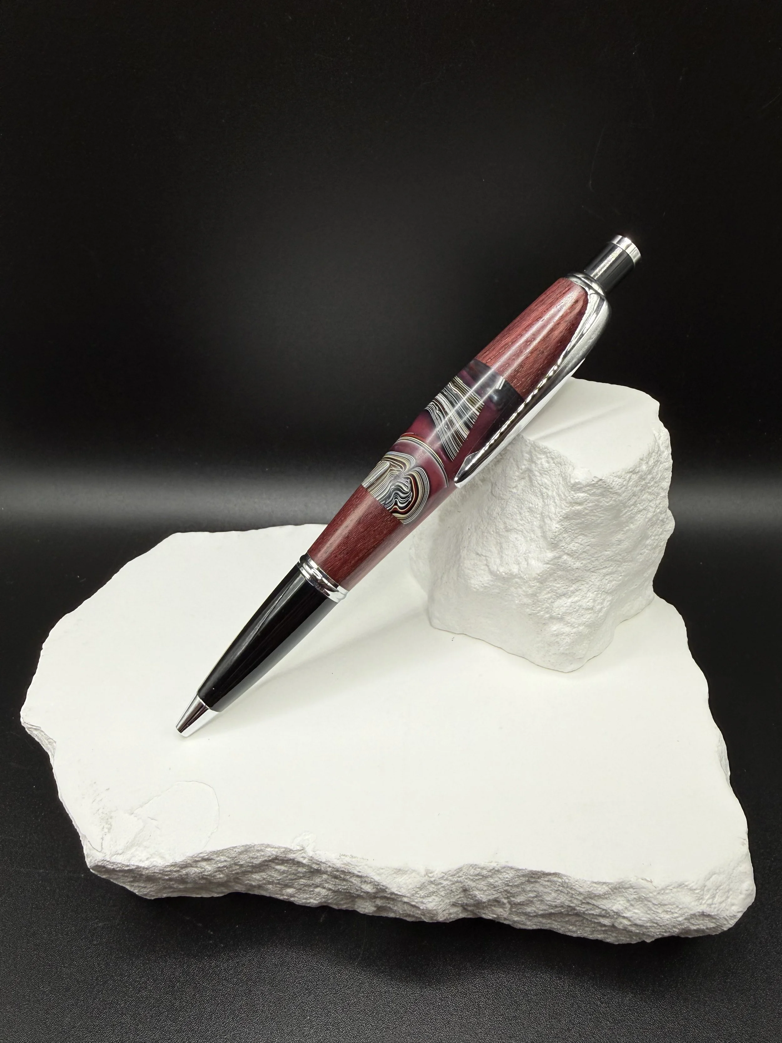 Unique One of a Kind Purple Heart and Jeep Fordite Compson Click Ballpoint pen.jpeg