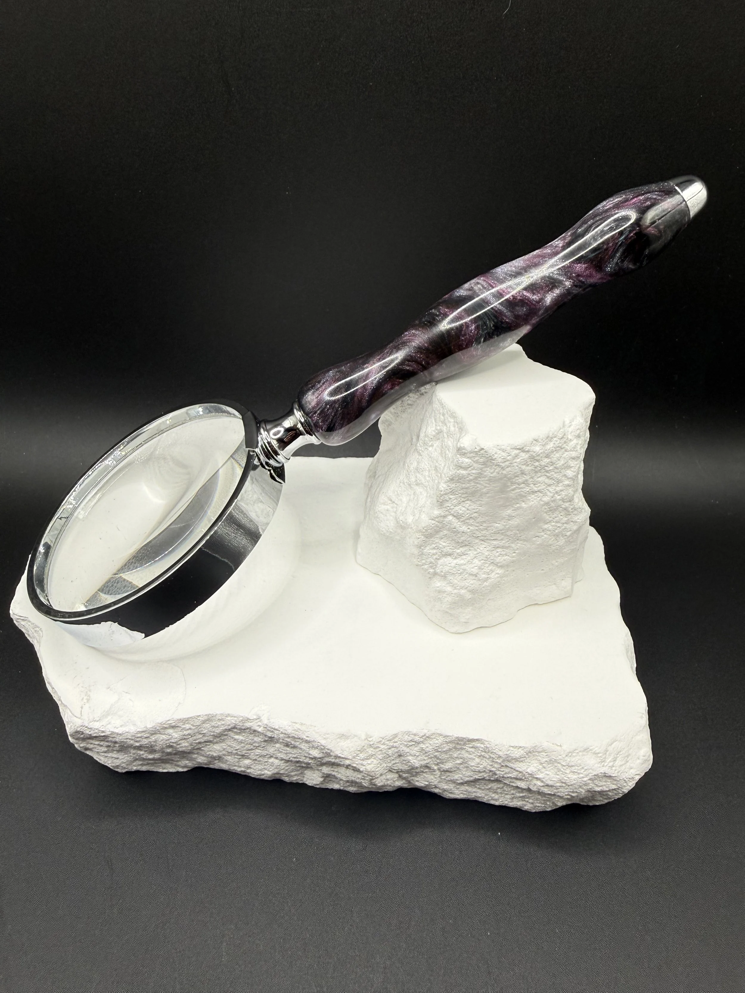 Midnight Amethyst™ Handcrafted Acrylic Magnifying Glass