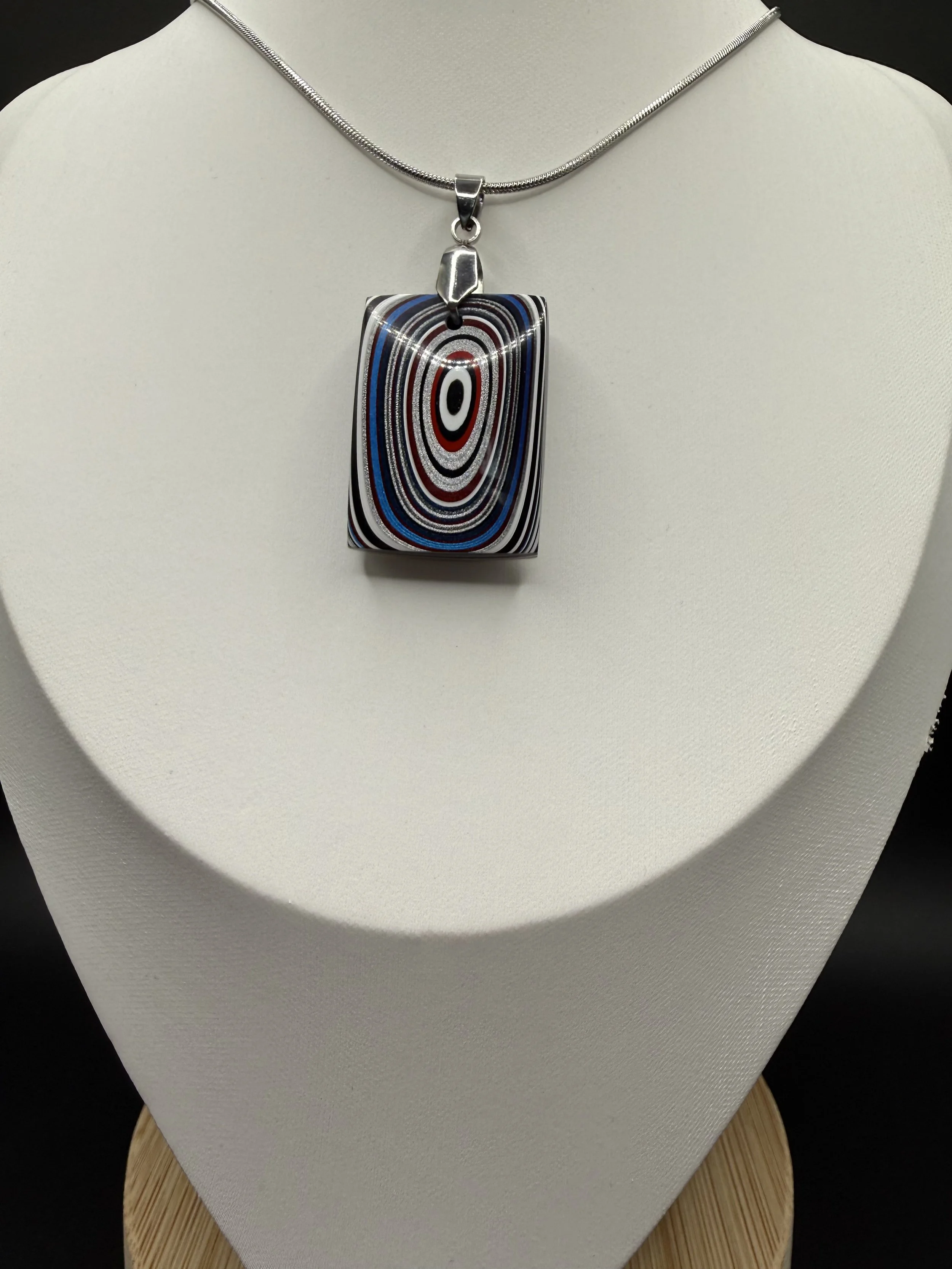 Tough Mark™ Handcrafted Dodge Ram Truck Fordite Reversible Pendant Necklace .jpeg