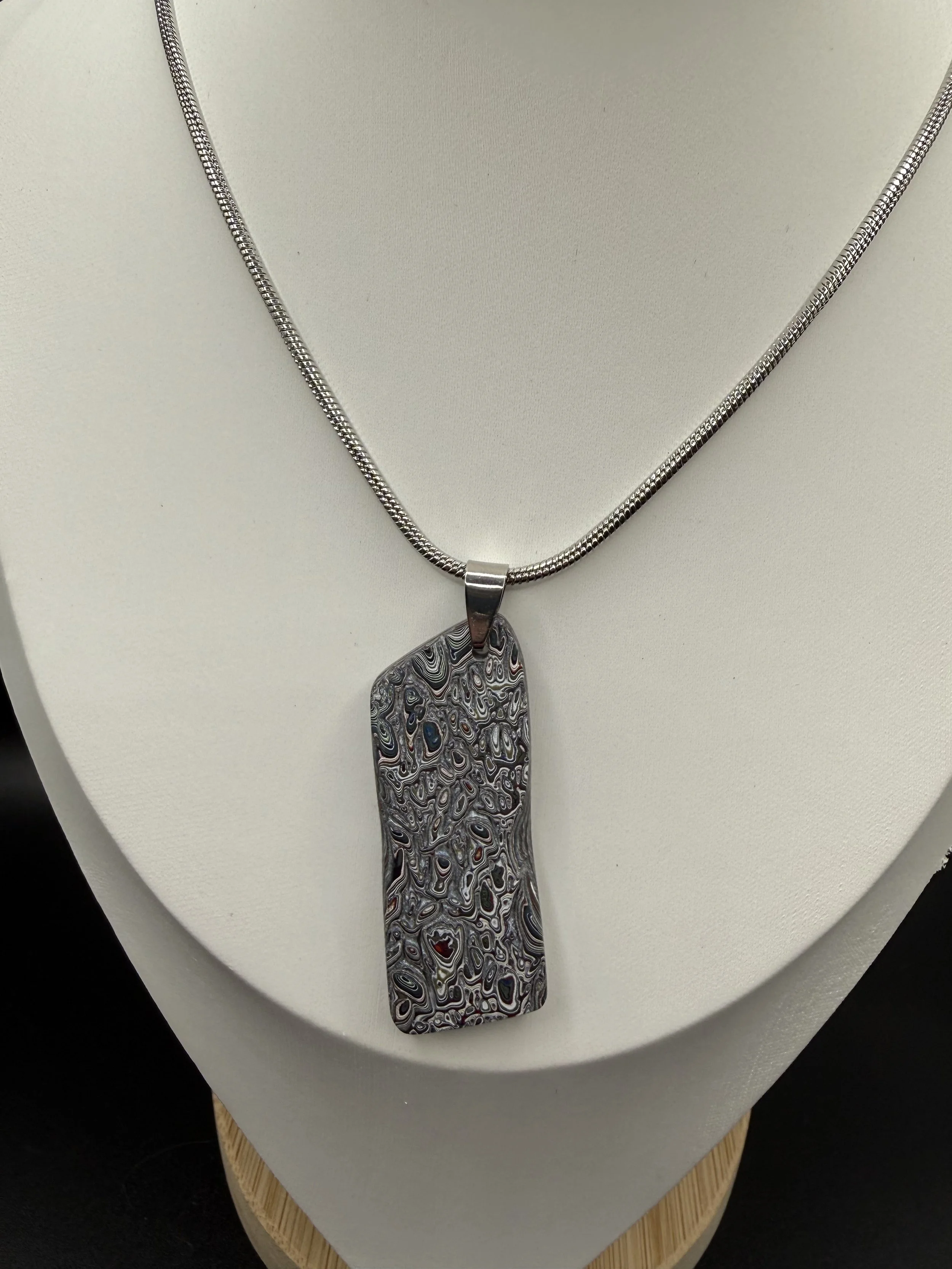 Boulderdash Handcrafted Jeep Fordite Pendant Necklace