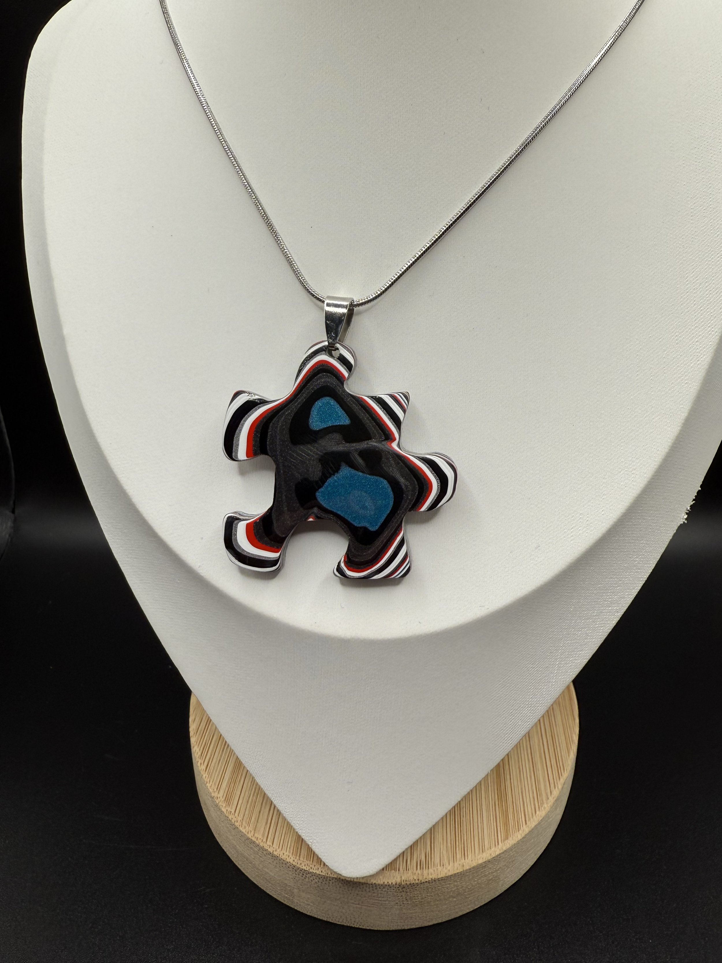 The Missing Piece Handcrafted Jeep Fordite Pendant Necklace