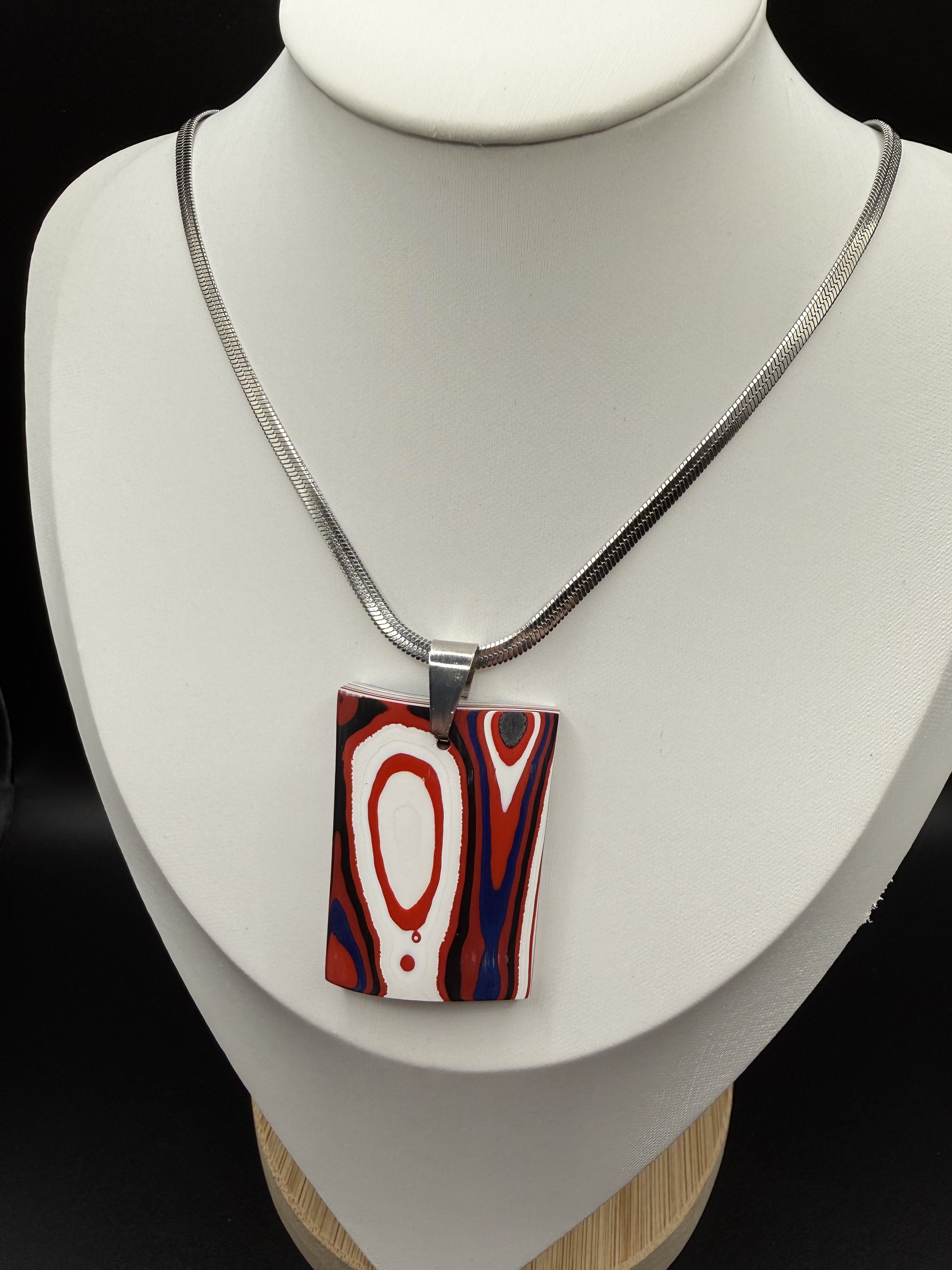 Fender Blender Handcrafted Jeep Fordite Pendant Necklace