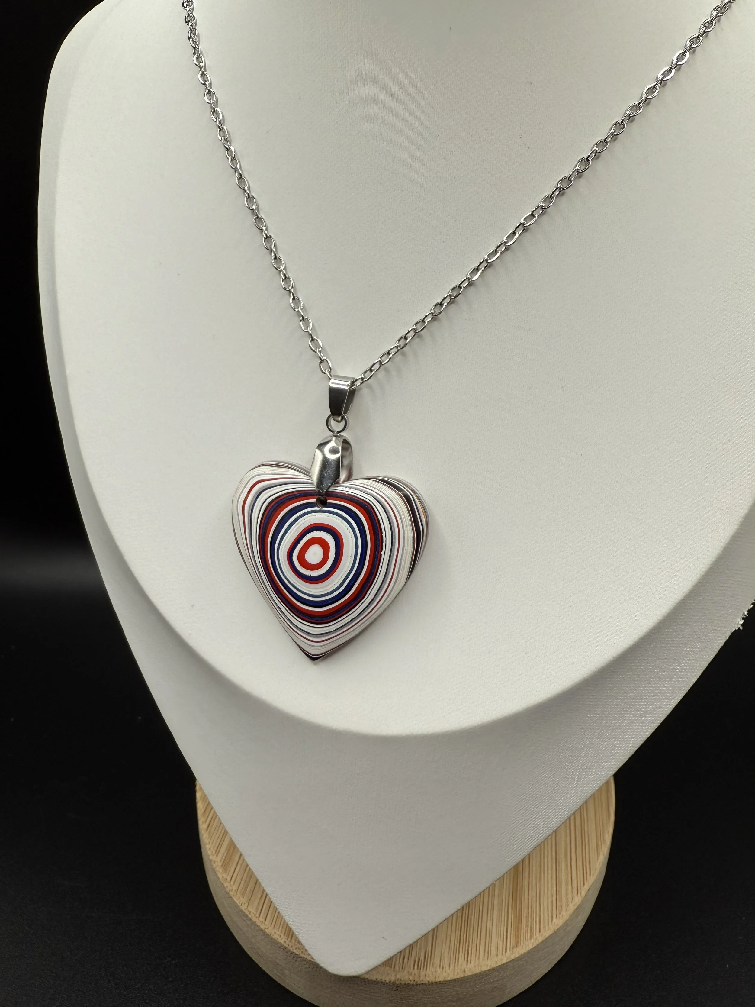Your Heart Belongs to Me Handcrafted Jeep Fordite Pendant Necklace