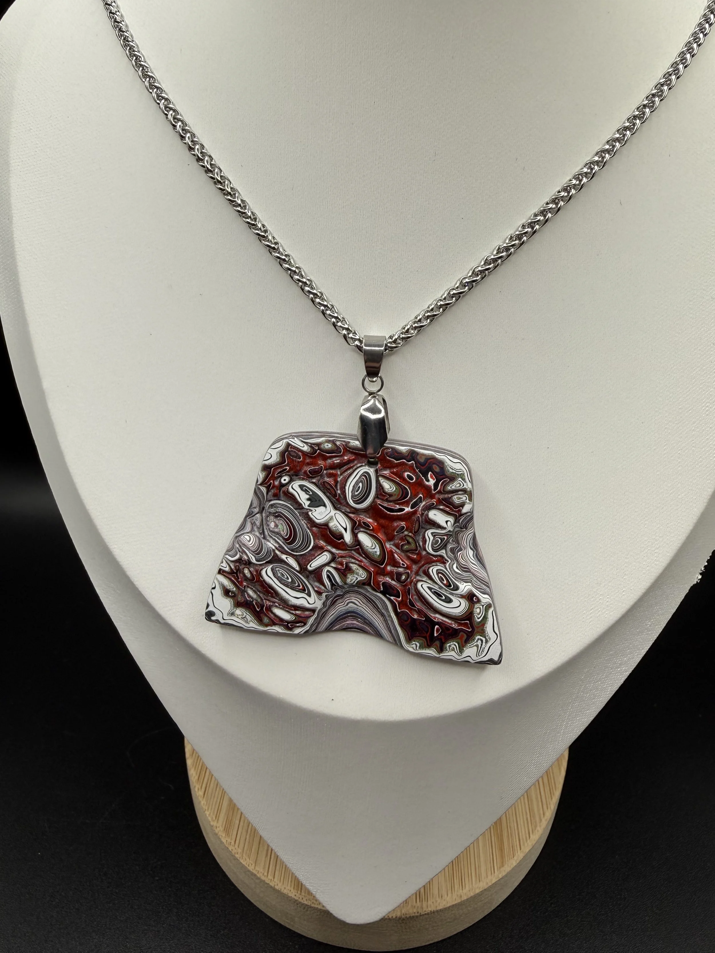 It's A Jeep Thing Handcrafted Jeep Fordite Pendant Necklace