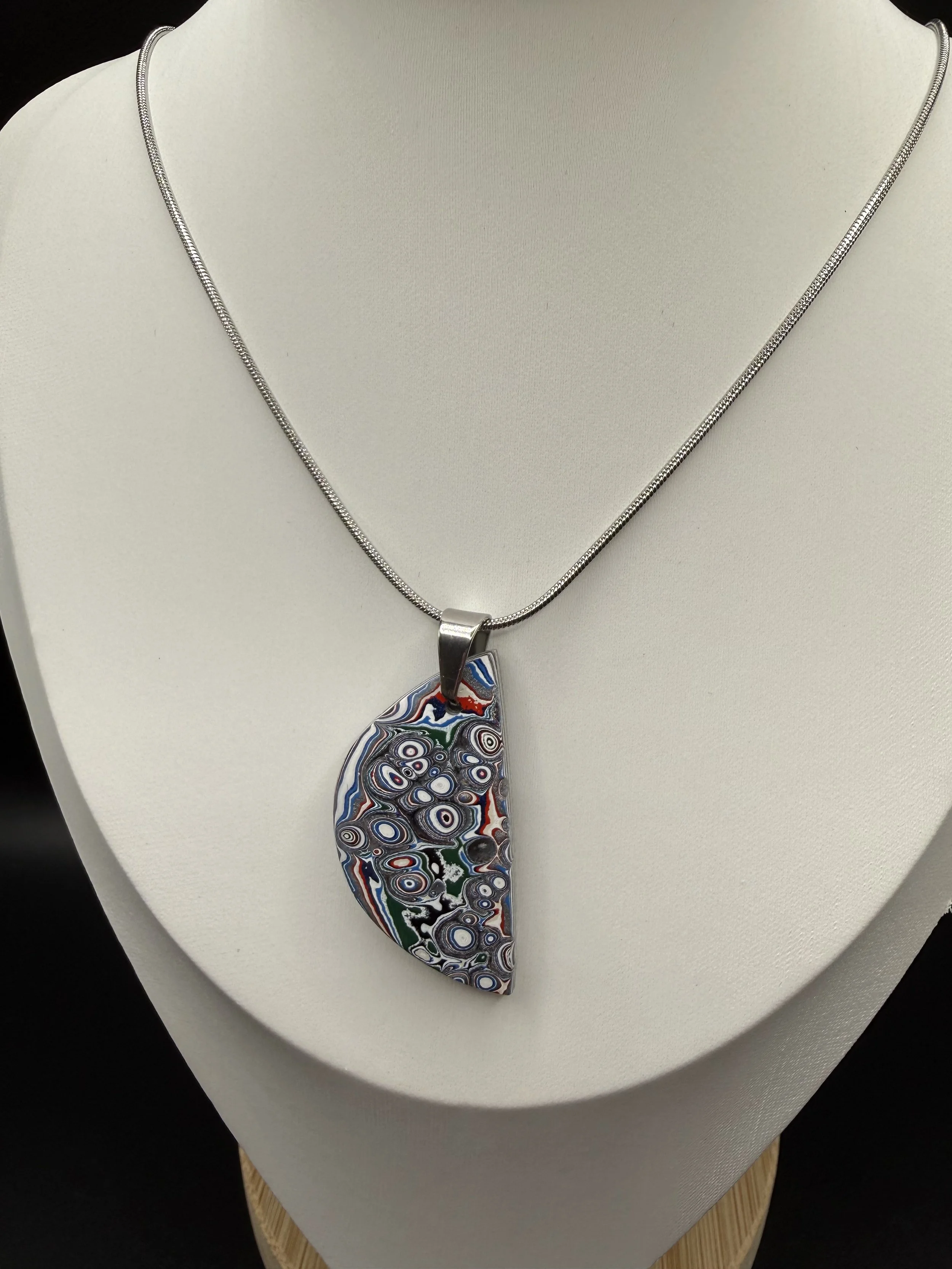 Half Baked Handcrafted Jeep Fordite Pendant Necklace