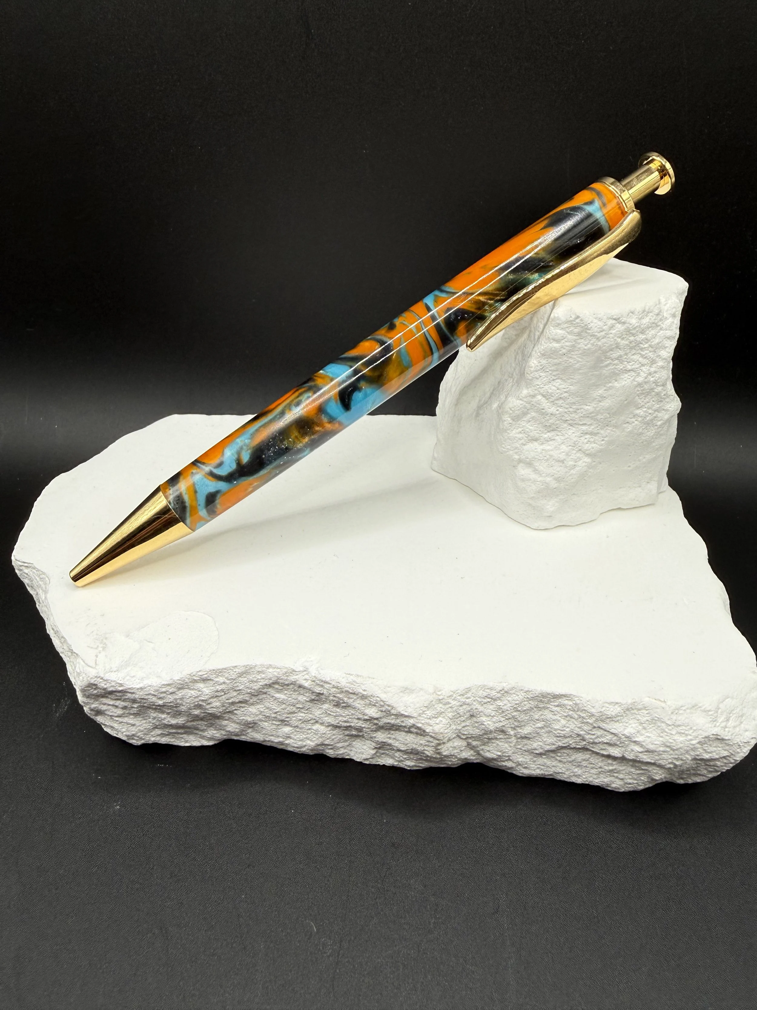 Inferno Fusion™ Acrylic Handcrafted Long Clicker Ballpoint pen