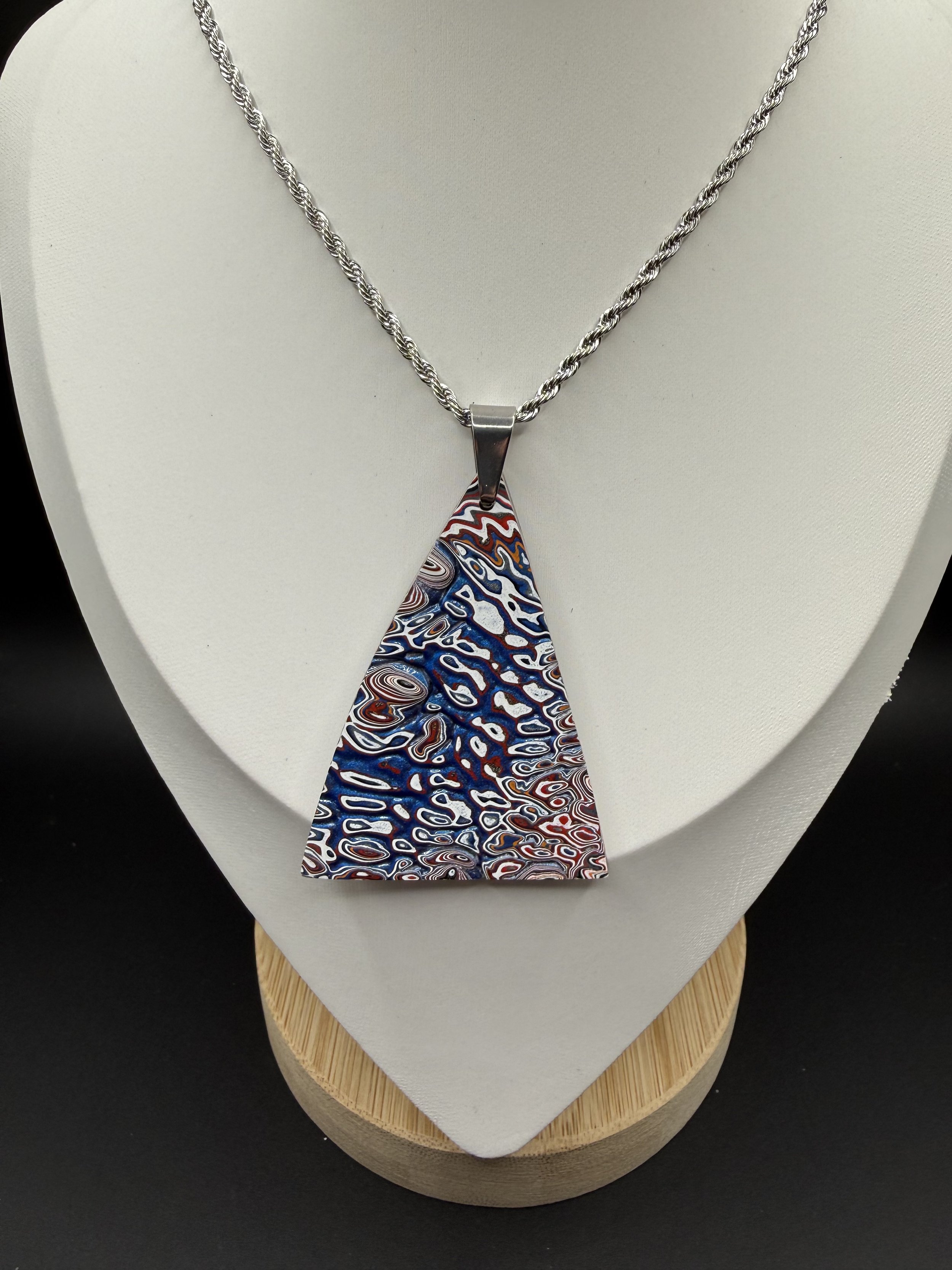 The Rogue Slant Handcrafted Jeep Fordite Pendant Necklace  .jpeg