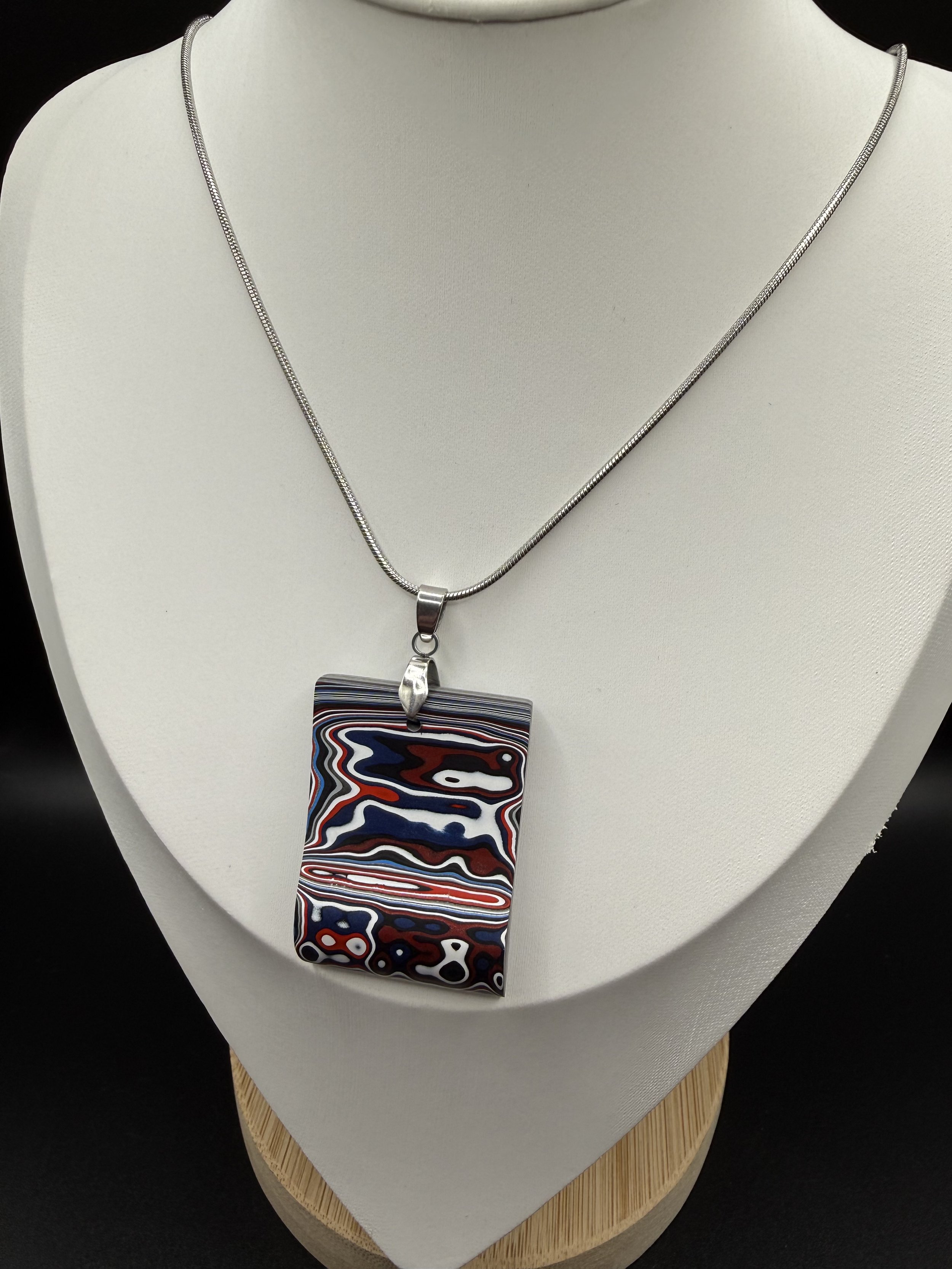 It's Ducking Colorful Handcrafted Jeep Fordite Pendant Necklace