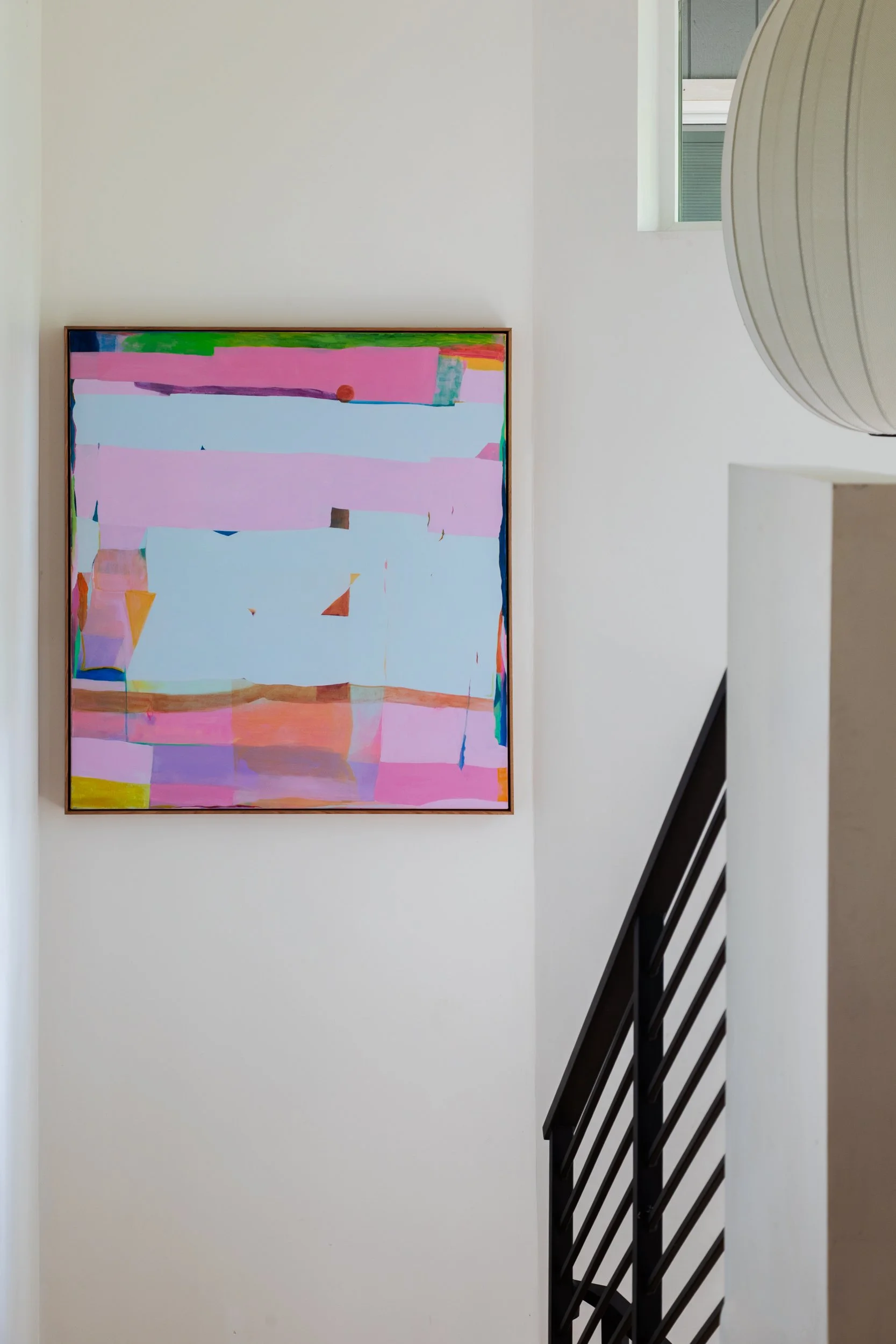 A painting by Australian artist Alizon Grey hangs in a home in Boulder, Colorado.