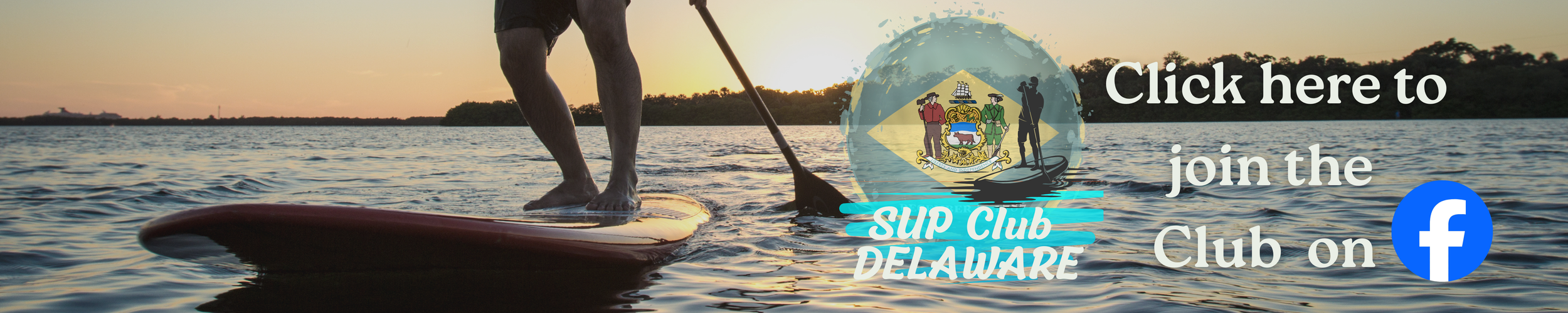 Person paddle boarding on a river during sunset, with the scene of water and distant shoreline visible.