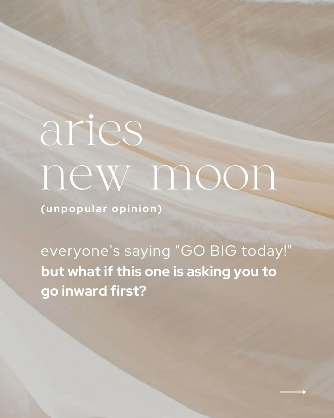 my unpopular take on this fiery new moon in aires 🔥 (hint: you don&rsquo;t need to GO BIG today.) ✨
