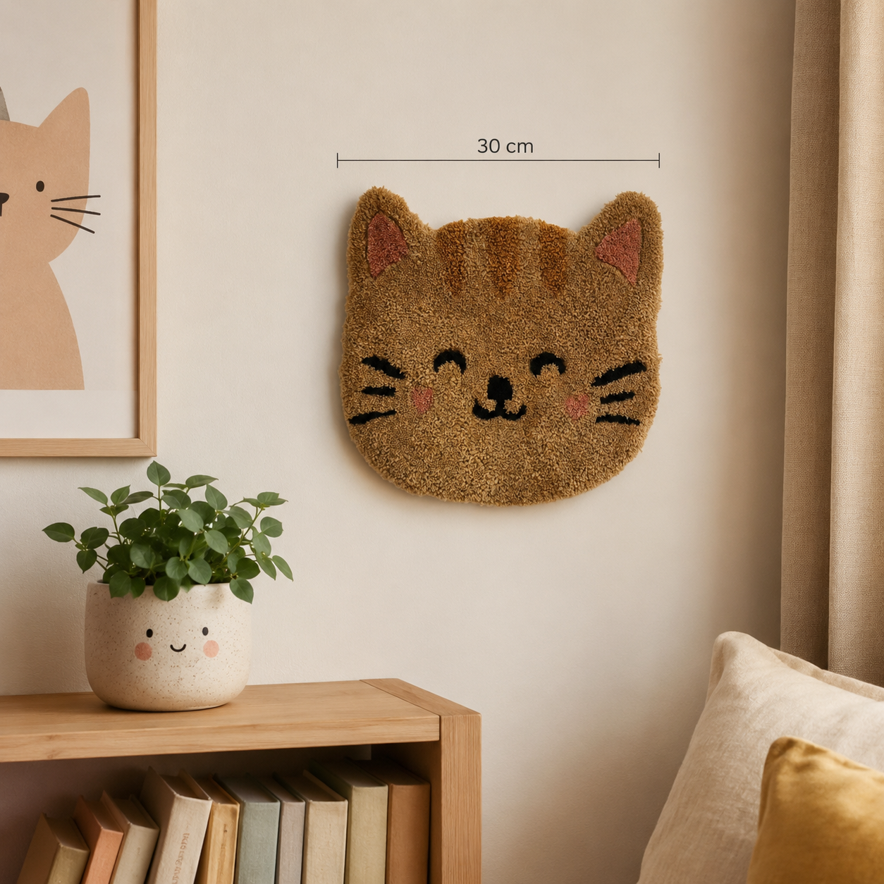 Tufted Wall Hanging - Cheeky Kitty