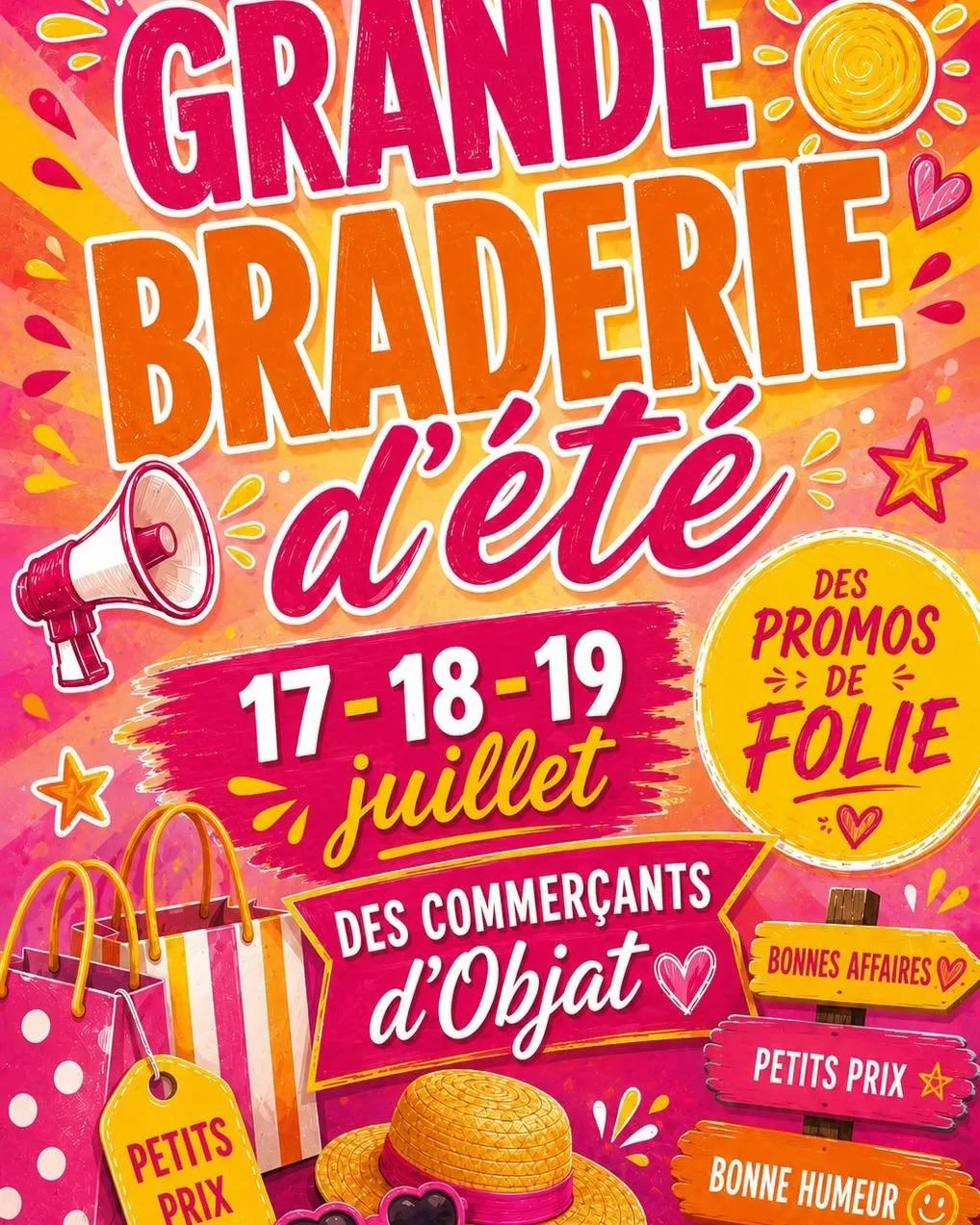 #braderie #braderiedescommercants #braderieobjat #soldes #des #despromos

Ce week-end c&rsquo;est la braderie des commer&ccedil;ants d&rsquo;Objat, c&rsquo;est le grand d&eacute;ballage 😃  dans la bonne humeur 😊
Plein de bonnes affaires !!