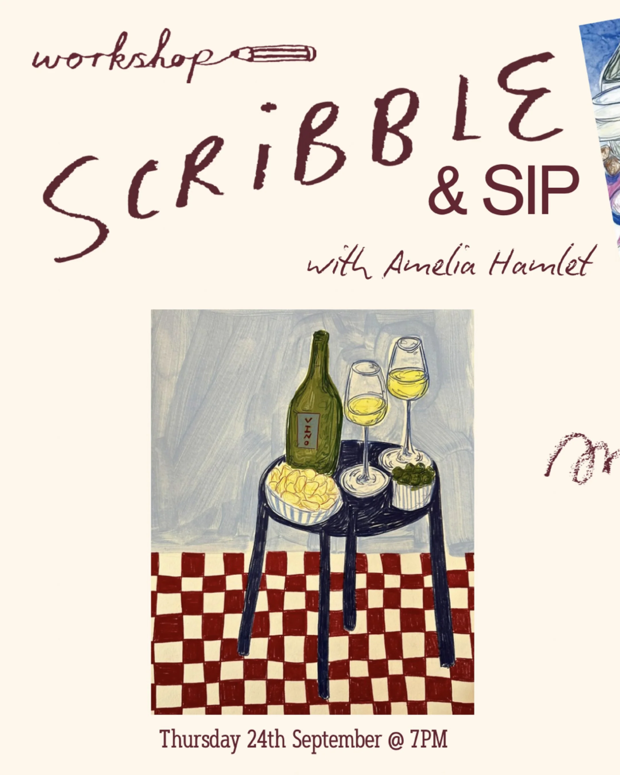 Scribble and Sip with Amelia Hamlet | 24th September