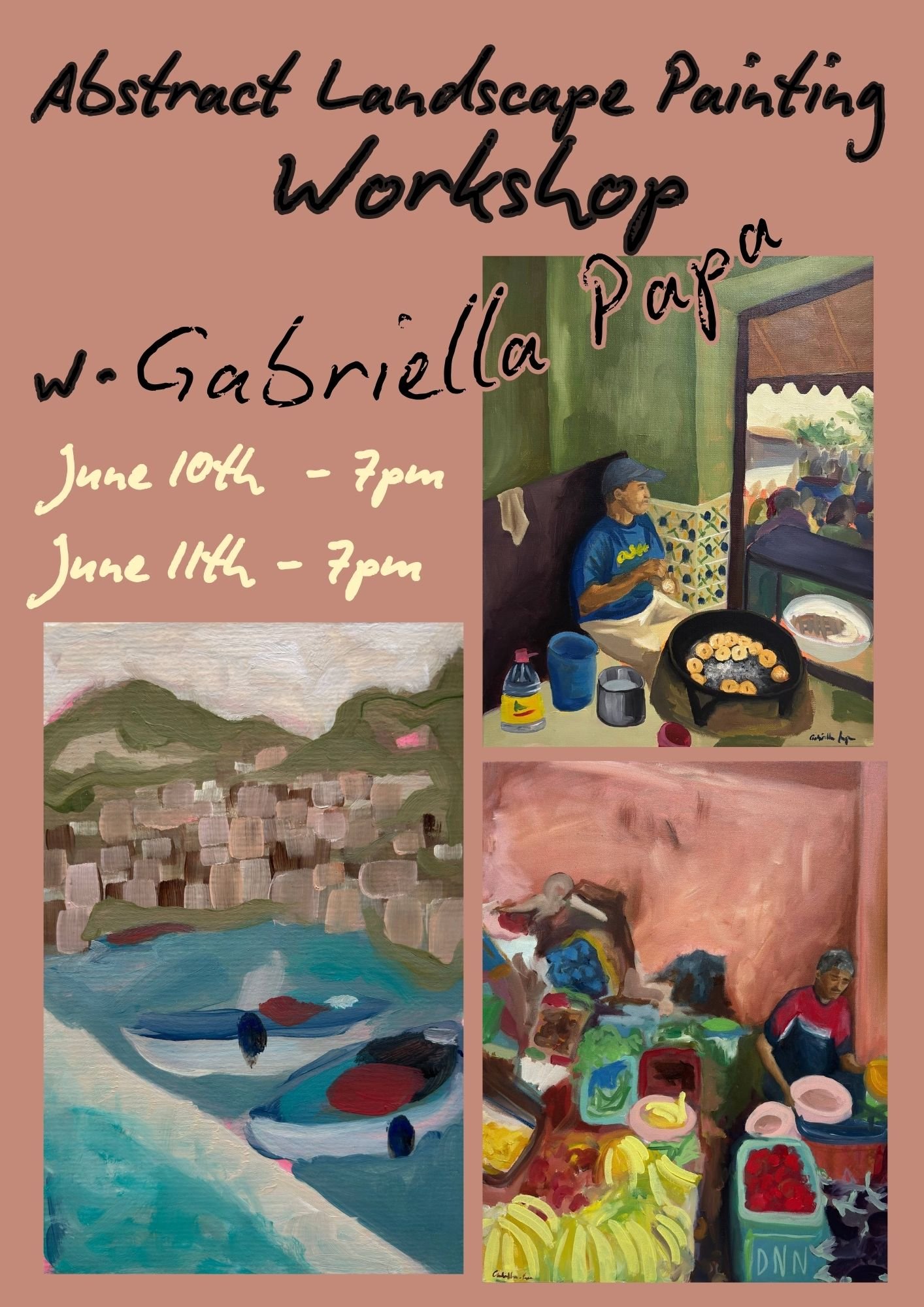 June 10th & 11th - Travel Series: Abstract Painting Workshop with Gabriella Papa