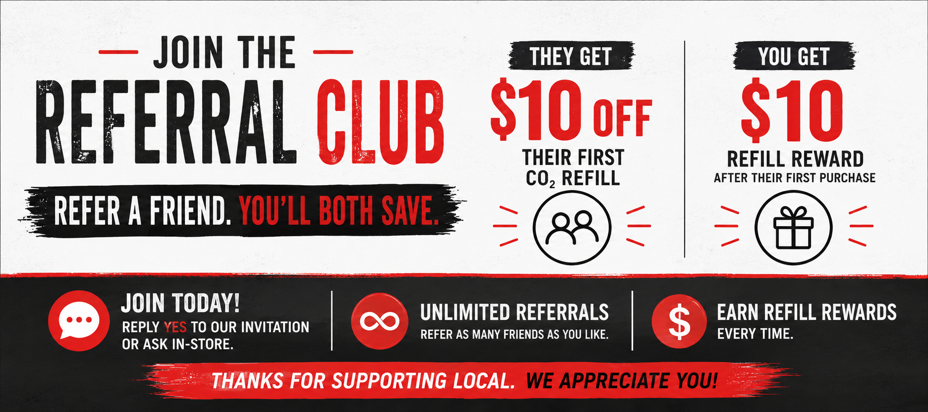 Rapid CO₂ Referral Club: Earn Free CO₂ Refills by Referring Friends