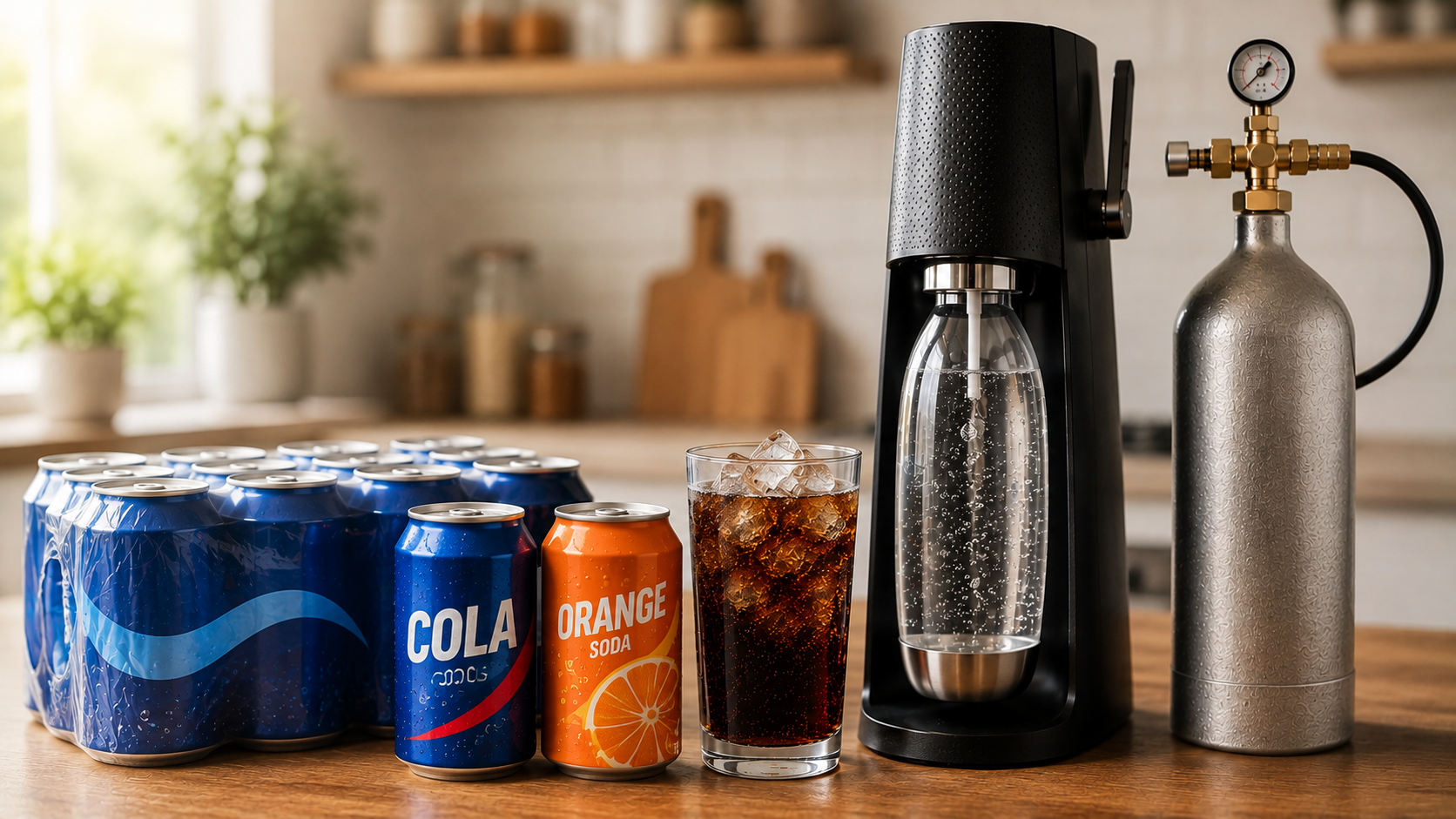 Kitchen with soda stream