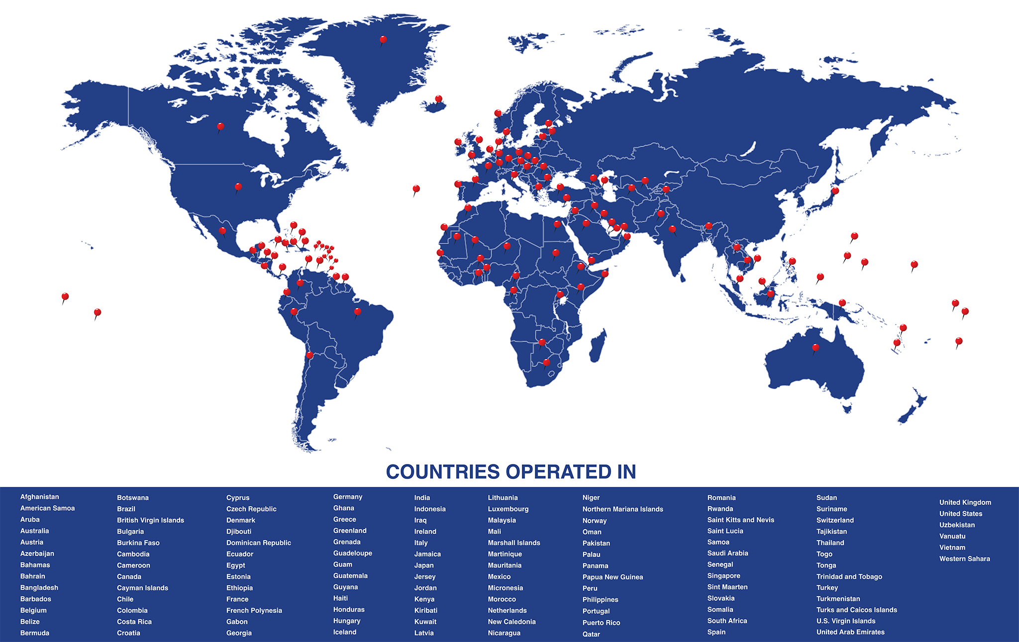 Map of Dynamic Aviation global operations