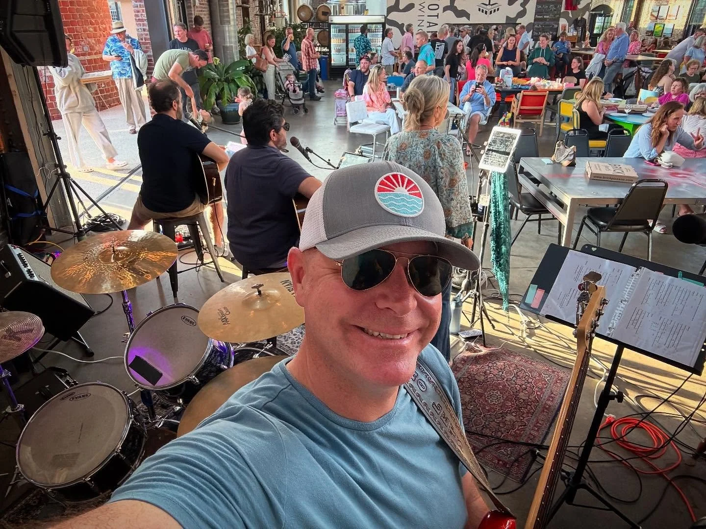 Meet @adamolenn otherwise known as @not_aquanaut - and our superb bass player who is also an incredible guitarist, who also plays sax, harmonica and the flute!  True story: One day two friends - a guitarist and drummer - announced they were starting 
