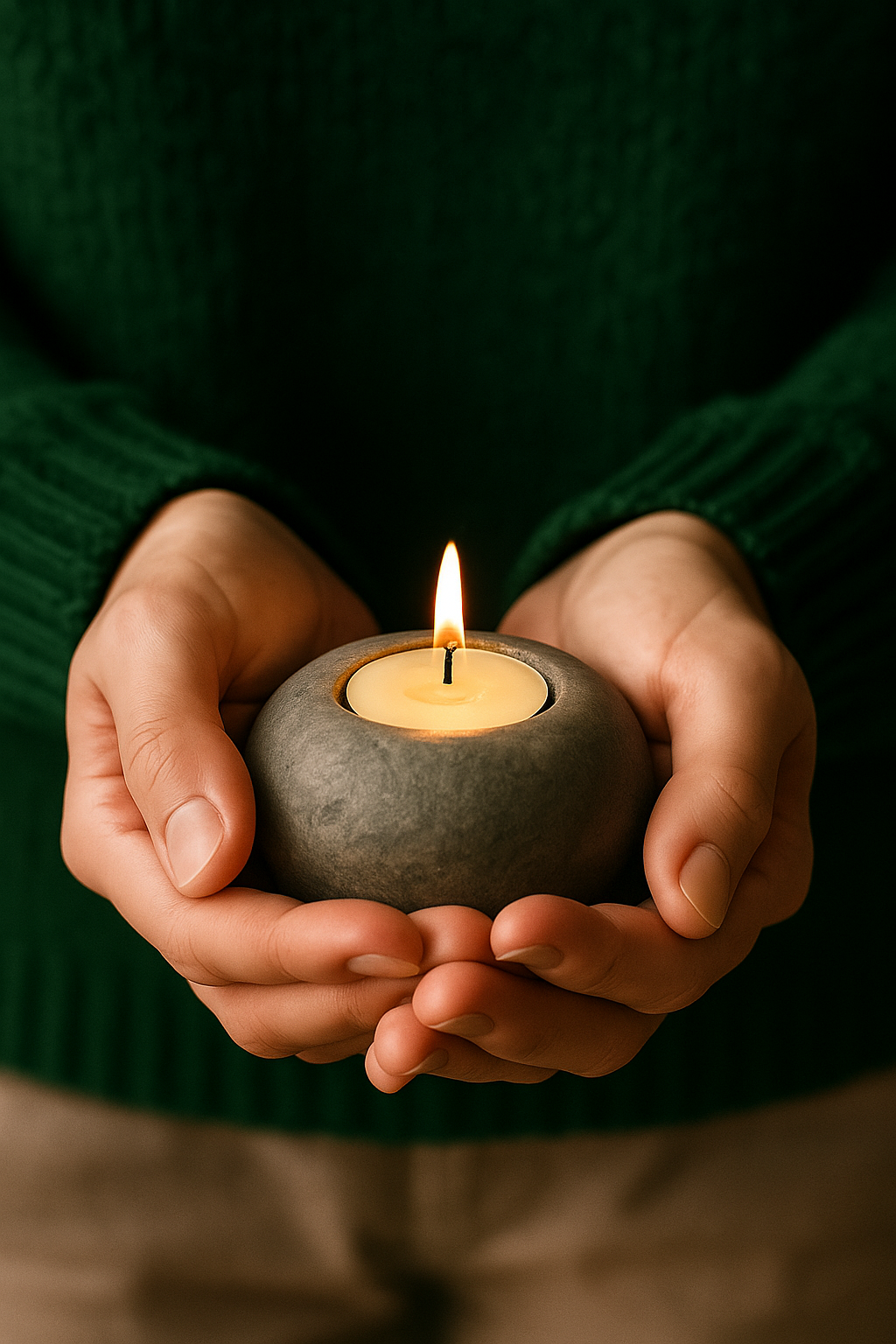 Person practicing mindfulness during trauma-informed therapy session