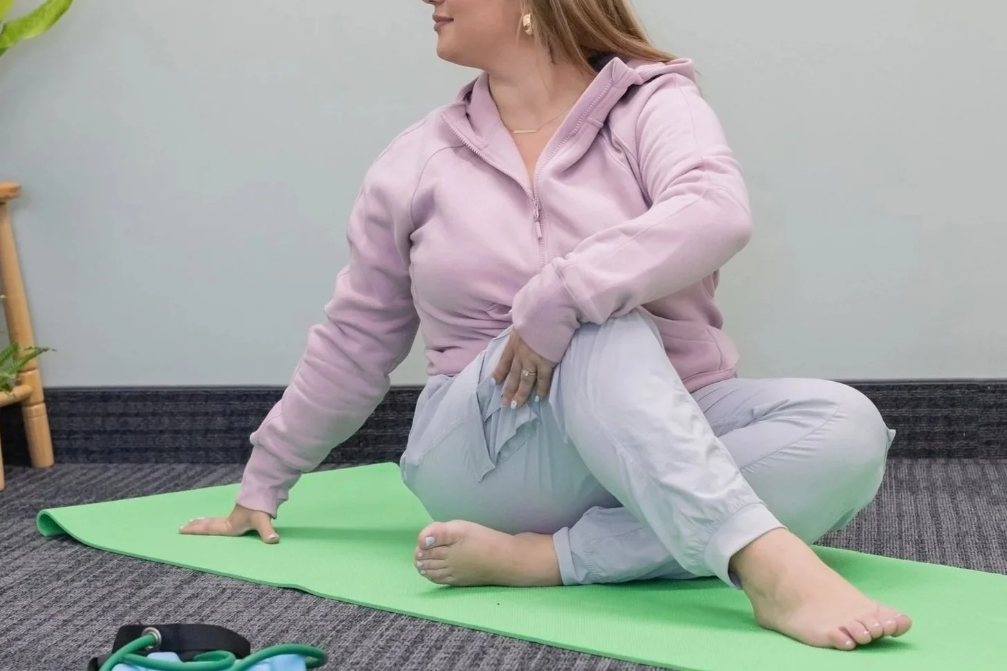 Group yoga class in Bloor West Village focused on stretching, movement, and relaxation