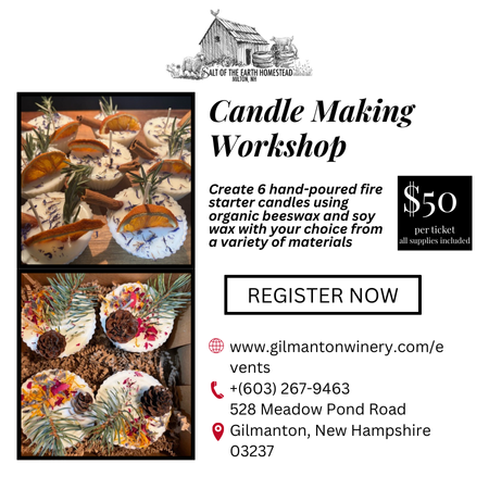 Homestead Fire Starter Candle Making Class