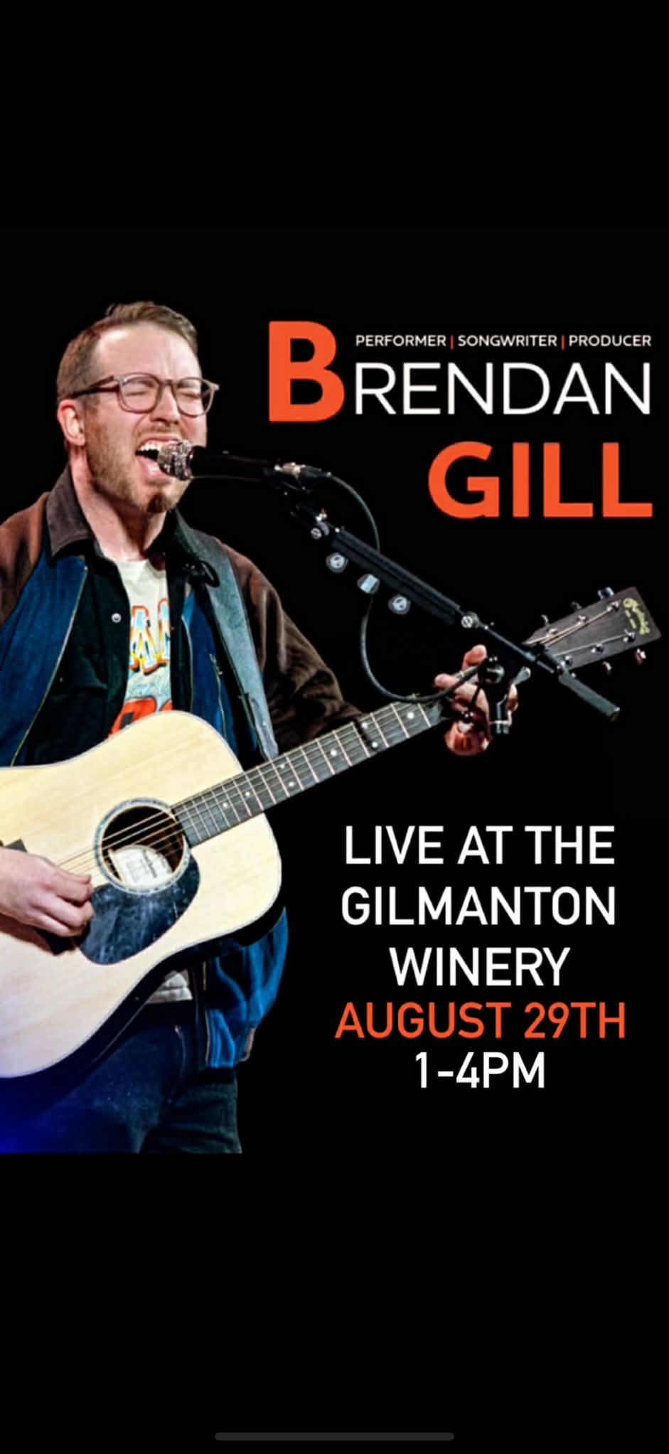 LIVE MUSIC- Brendan Gill