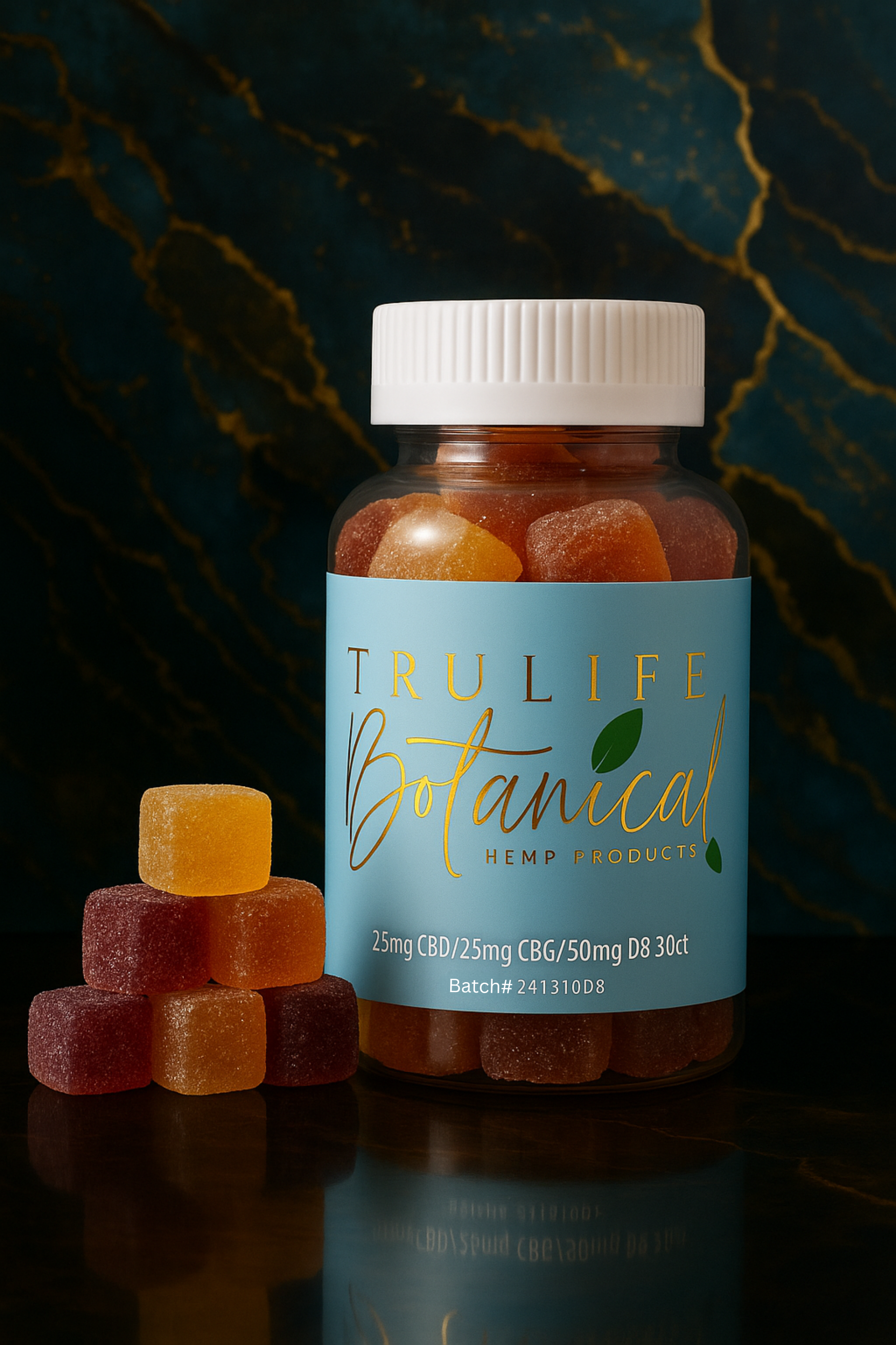 Tri Blend Gummies – 25mg CBD | 25mg CBG | 50mg Delta 8 (30ct)