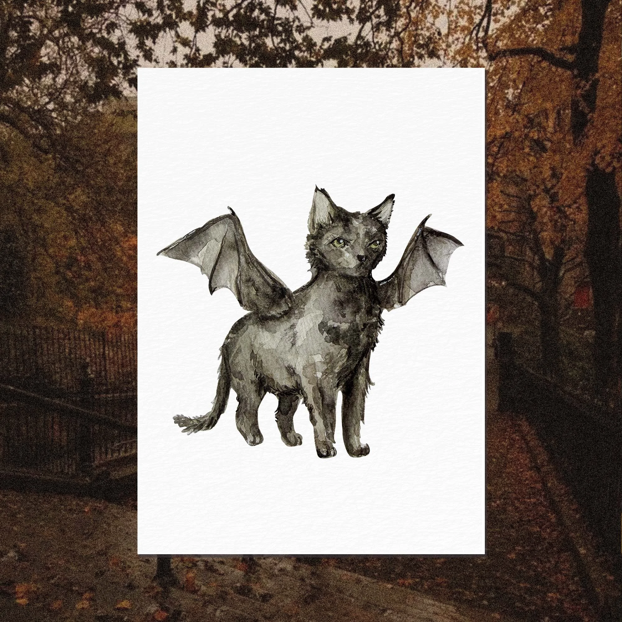 Print Aquarelle A6 • Le chat-boo