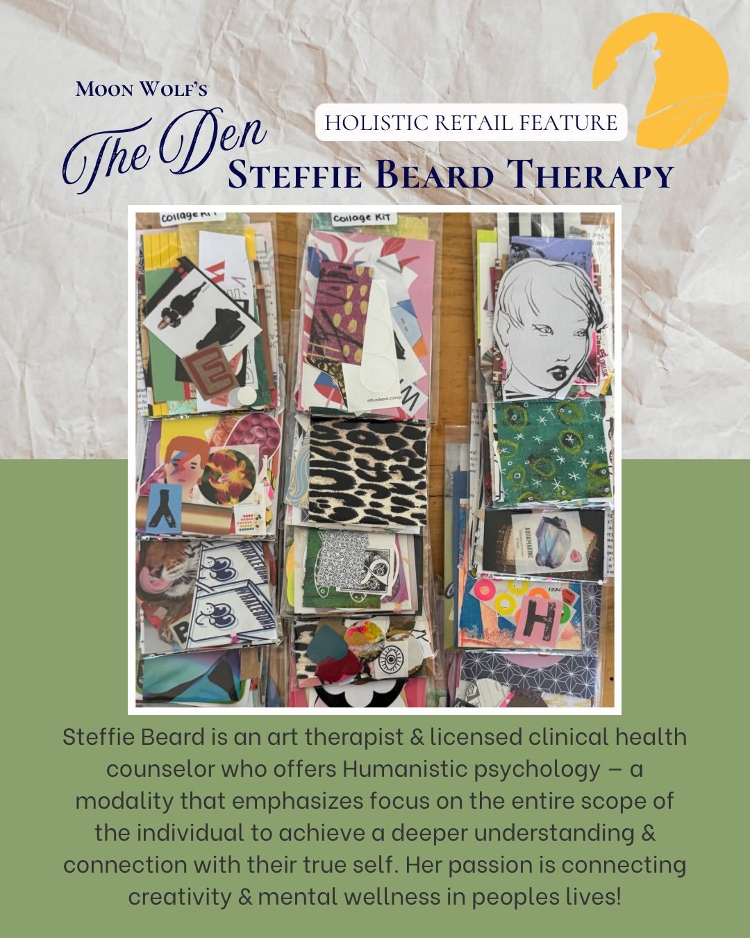 🌟 We have some really amazing things at The Den, but we&rsquo;re especially grateful to be able to support LOCAL in our holistic shop.

👉🏼 Today we&rsquo;re featuring Steffie Beard Therapy - a Charlotte mental health counselor, who helps people co