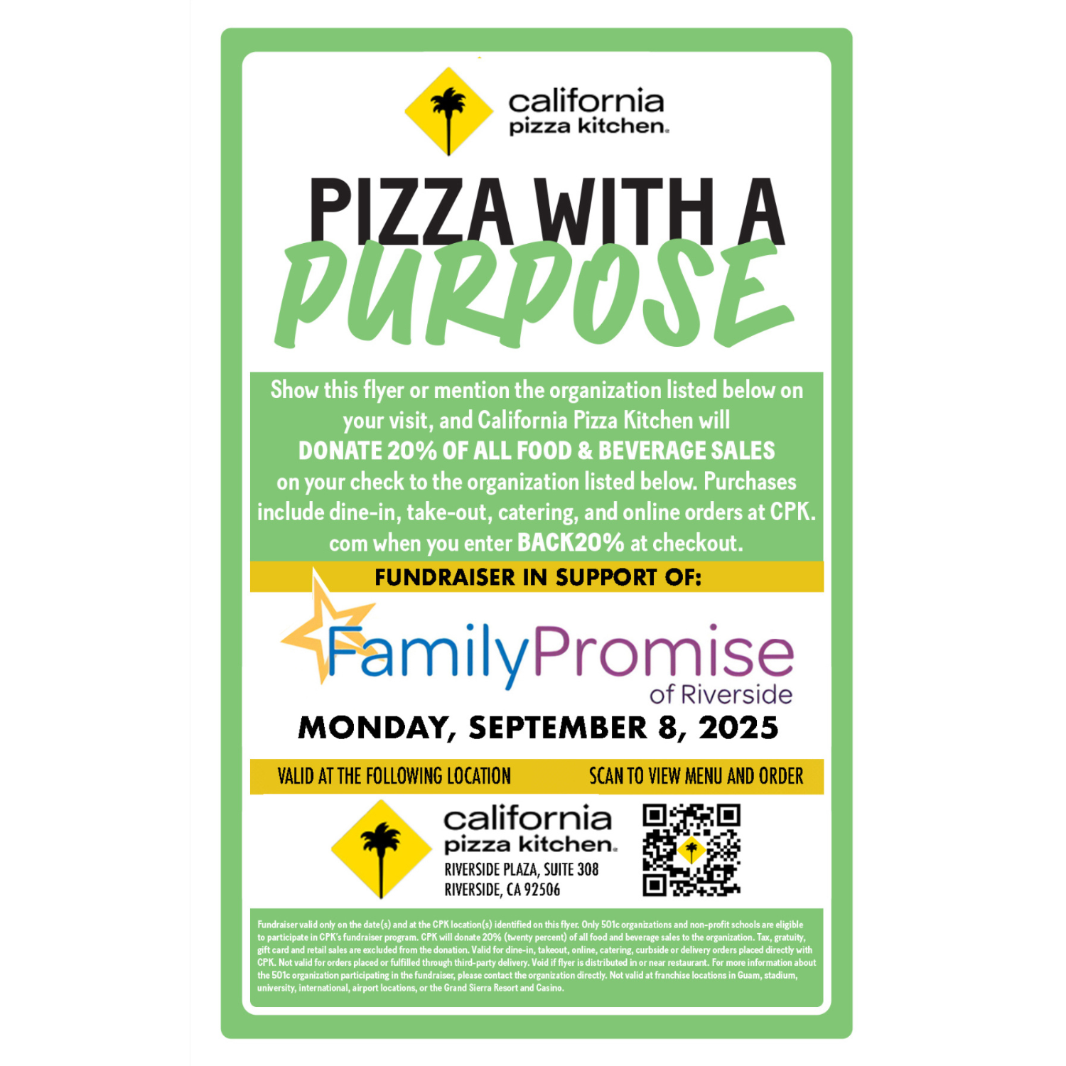 CPK & Family Promise of Riverside Fundraiser