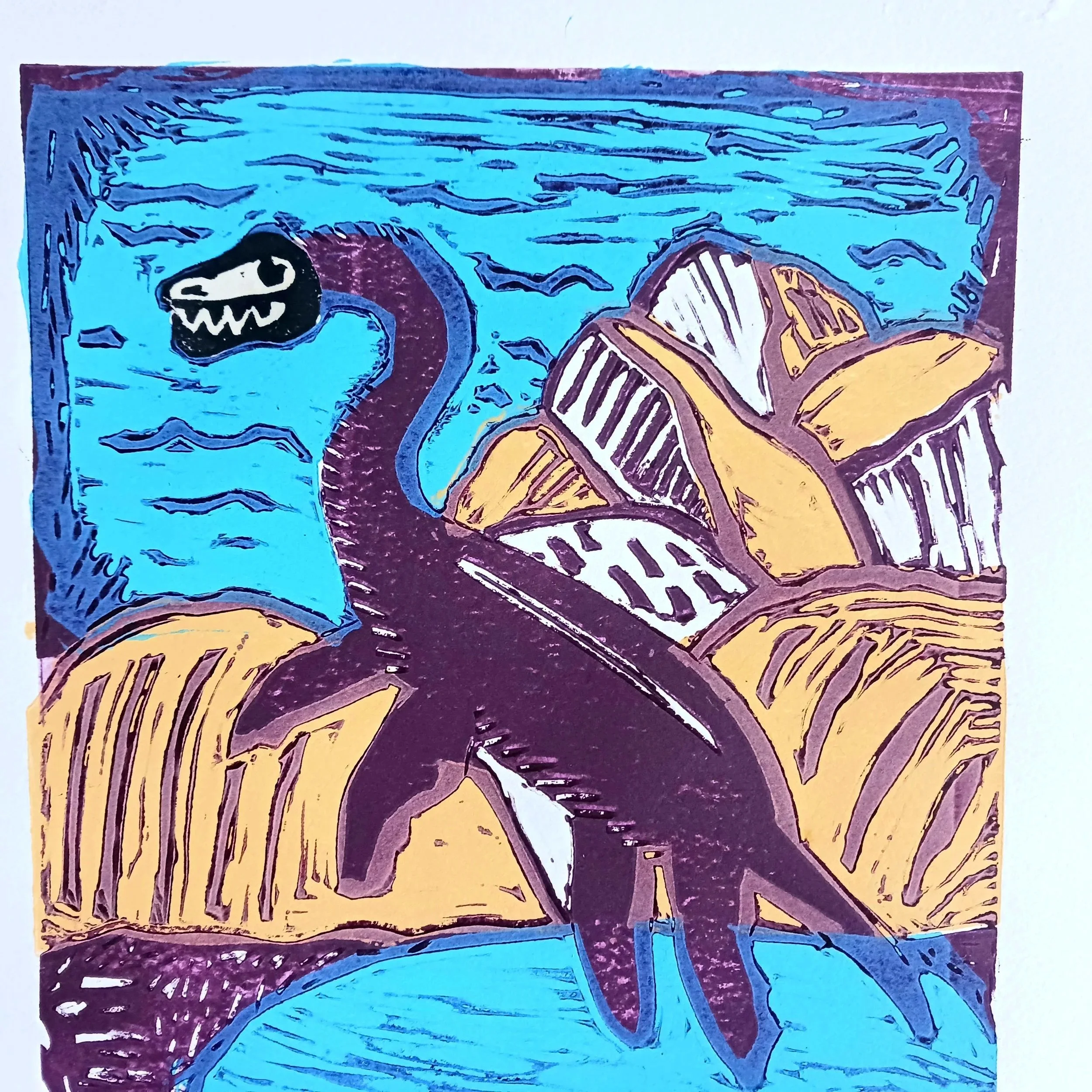 Mauve Plesiosaurus Rising, Dinosaur National Park