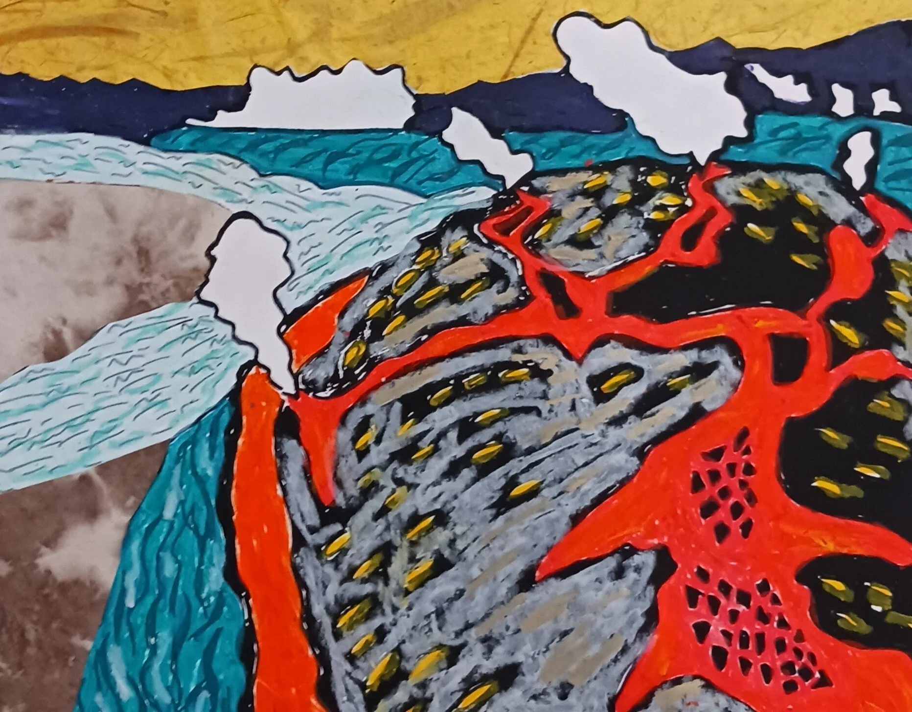 World on Fire with Yin Yang Moon